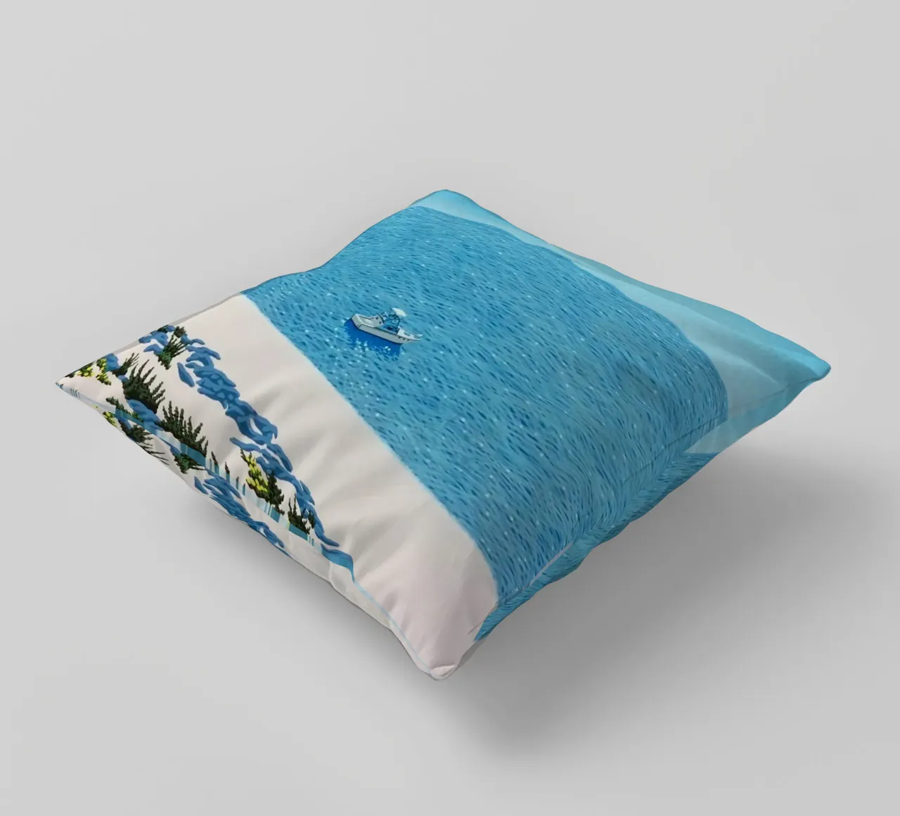 Sea Bureau And Ships - Hiroshi Nagai decorative cushion by Perdana shop