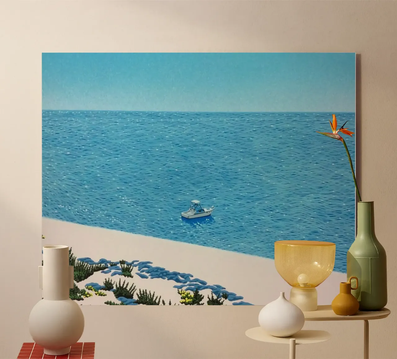 Sea Bureau And Ships - Hiroshi Nagai acrylic glass by Perdana shop