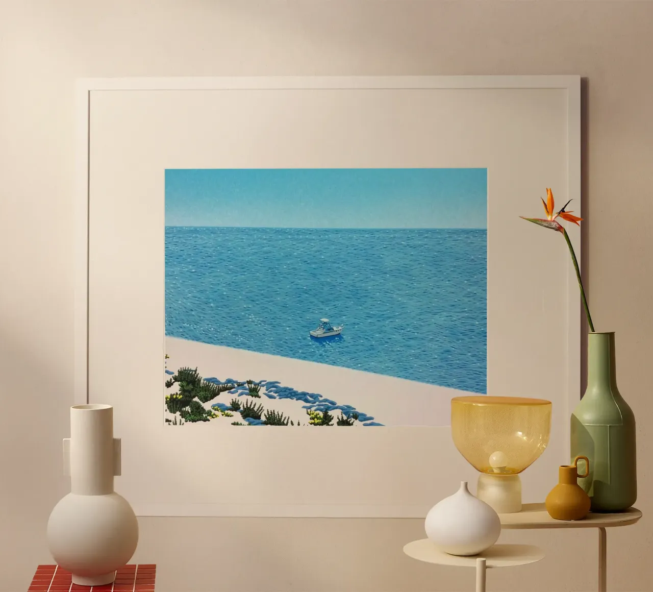 Zeebureau en schepen - Hiroshi Nagai poster van Perdana shop