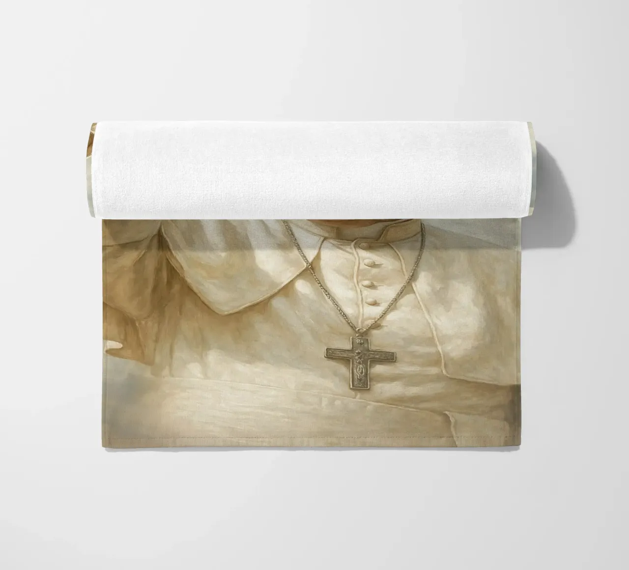Poster di Papa Francesco - Benedizione del Vaticano, omaggio alla fede e alla pace telo mare da Lootprint