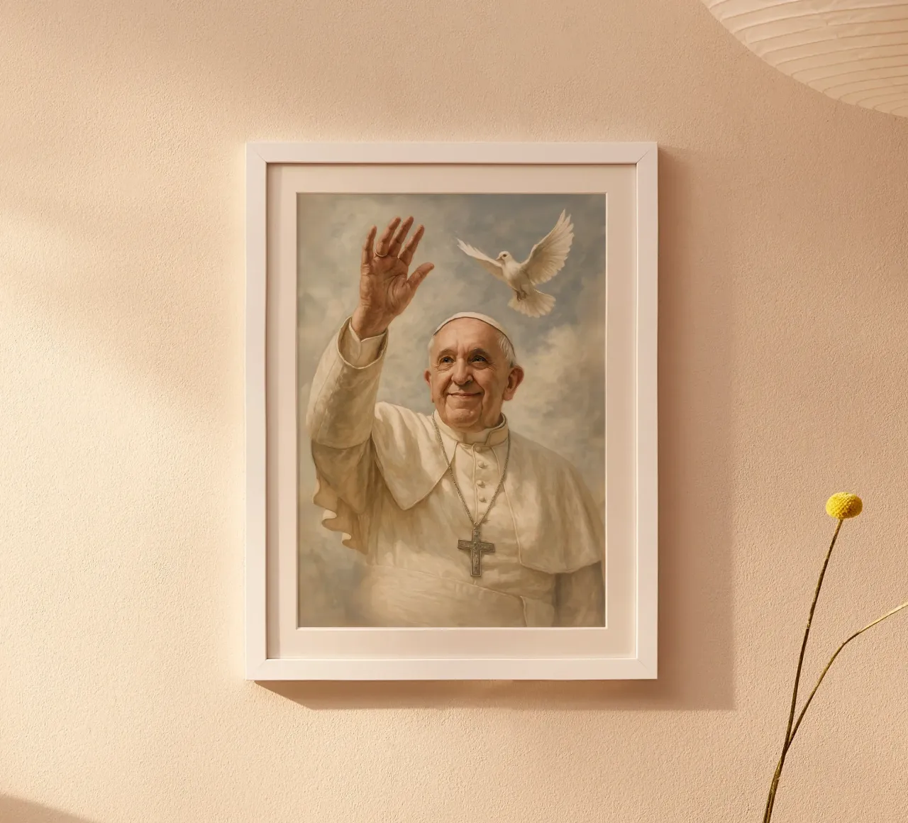 Poster di Papa Francesco - Benedizione del Vaticano, omaggio alla fede e alla pace carta hahnemühle da Lootprint