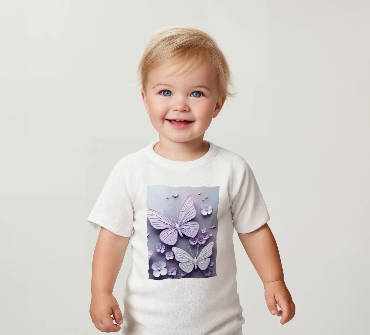 Farfalle colorate e fiori delicati maglietta neonato da DesignDoodle
