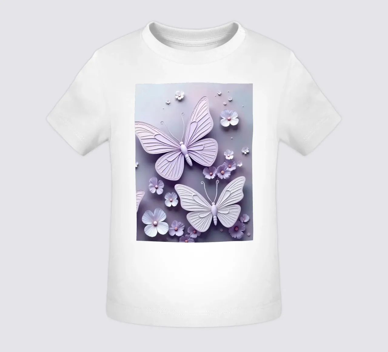 Farfalle colorate e fiori delicati maglietta neonato da DesignDoodle