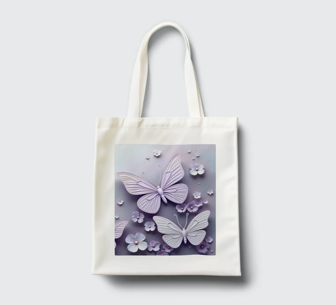 Farfalle colorate e fiori delicati borsa in juta da DesignDoodle