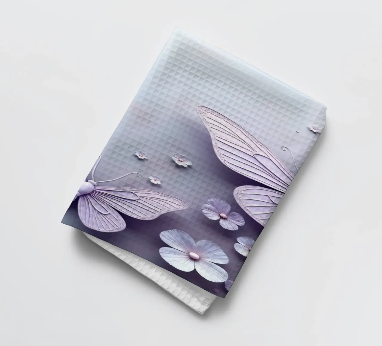 Farfalle colorate e fiori delicati canovaccio da cucina da DesignDoodle
