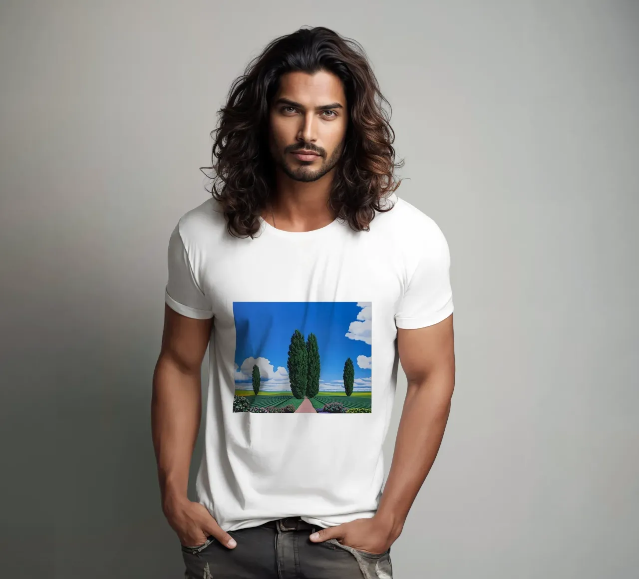 Due alberi Hiroshi Nagai t-shirt da Perdana shop