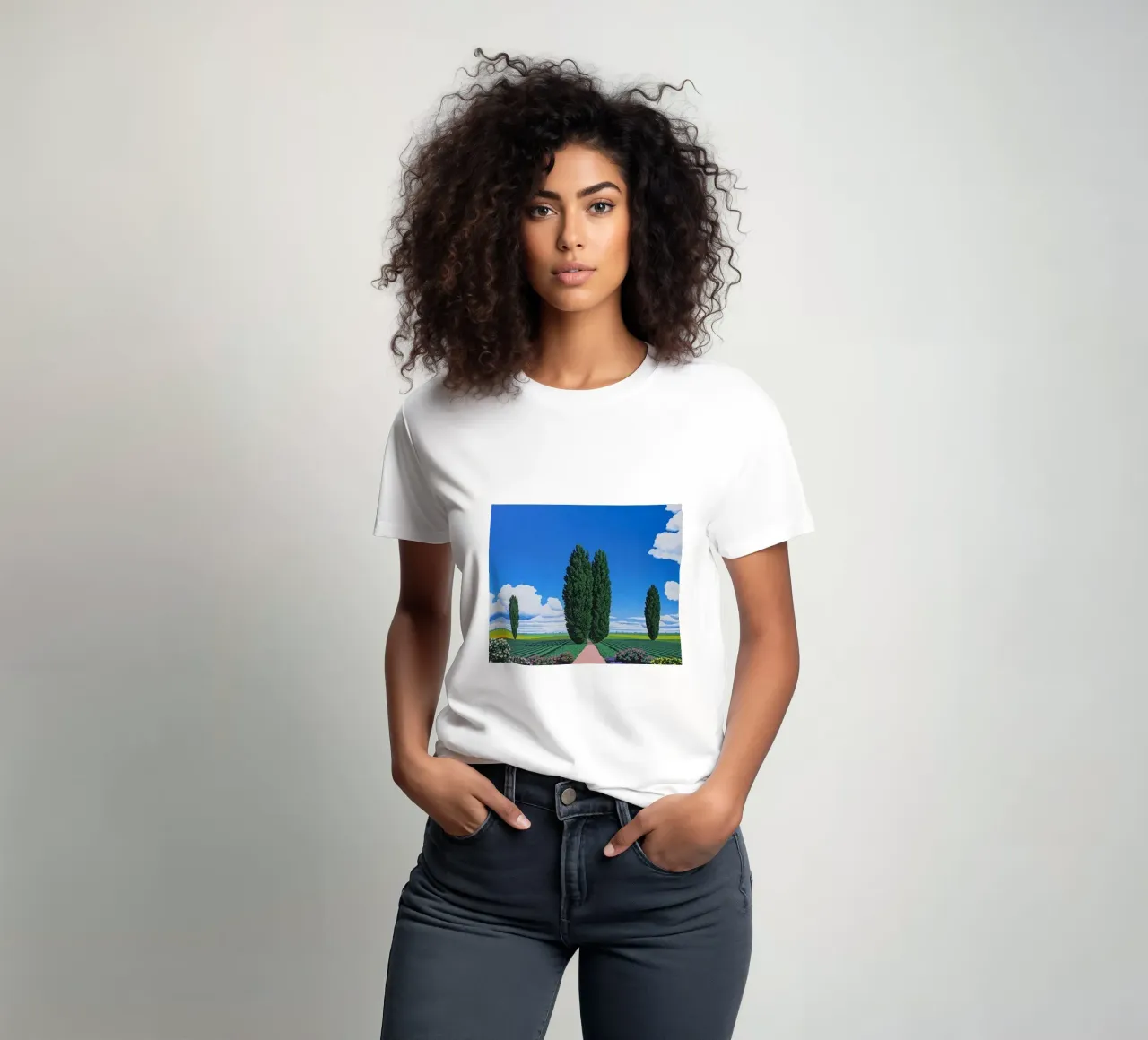 Due alberi Hiroshi Nagai t-shirt da Perdana shop