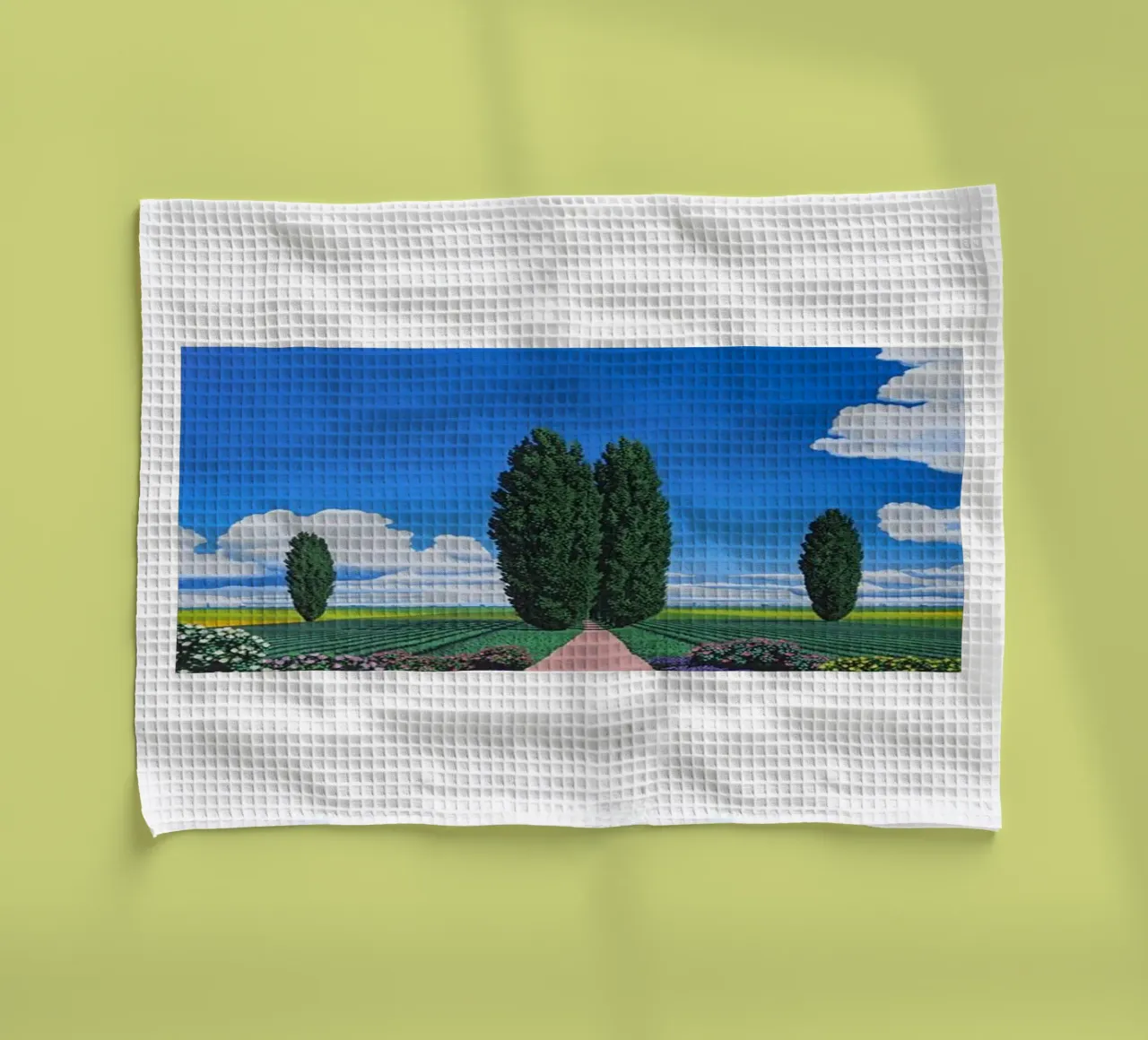 Due alberi Hiroshi Nagai canovaccio da cucina da Perdana shop