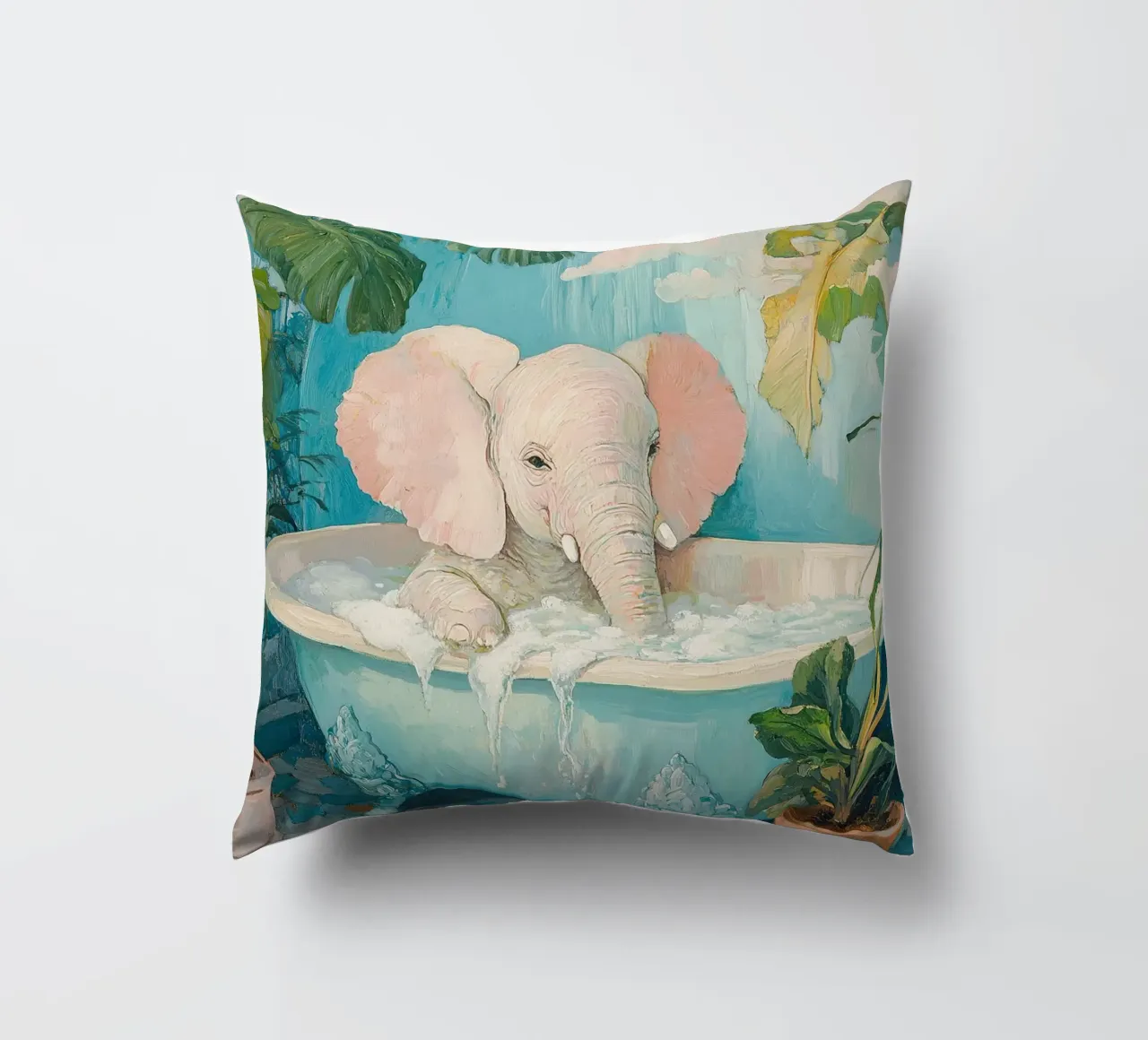 Elefante: divertimento a sprazzi cuscino da Nikis Art Studio