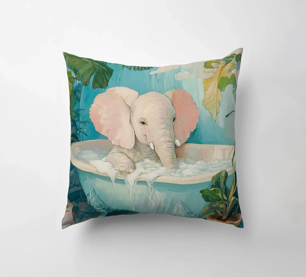 Elefante: divertimento a sprazzi cuscino da Nikis Art Studio
