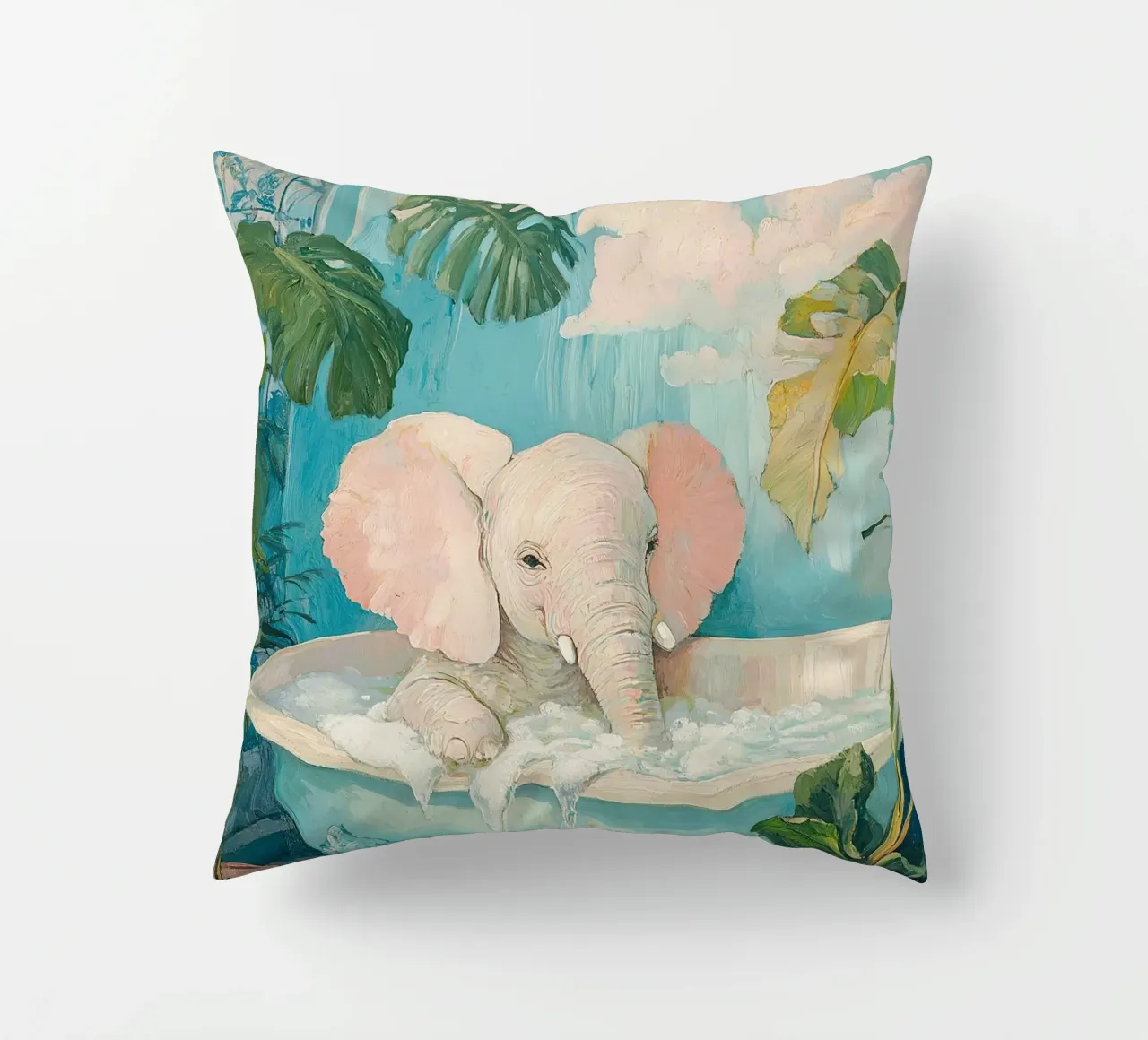Elefante: divertimento a sprazzi cuscino da Nikis Art Studio