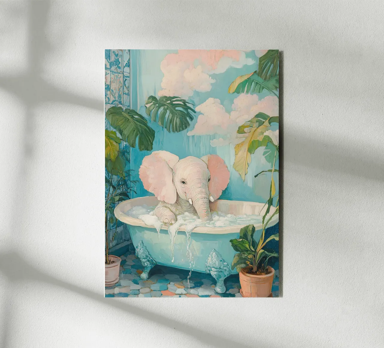 Elefante: divertimento a sprazzi alluminio dibond da Nikis Art Studio