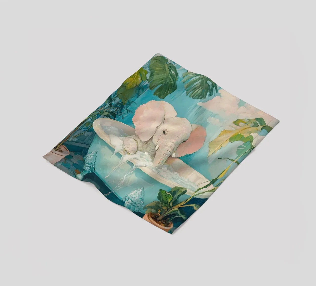 Elefante: divertimento a sprazzi coperta in pile da Nikis Art Studio