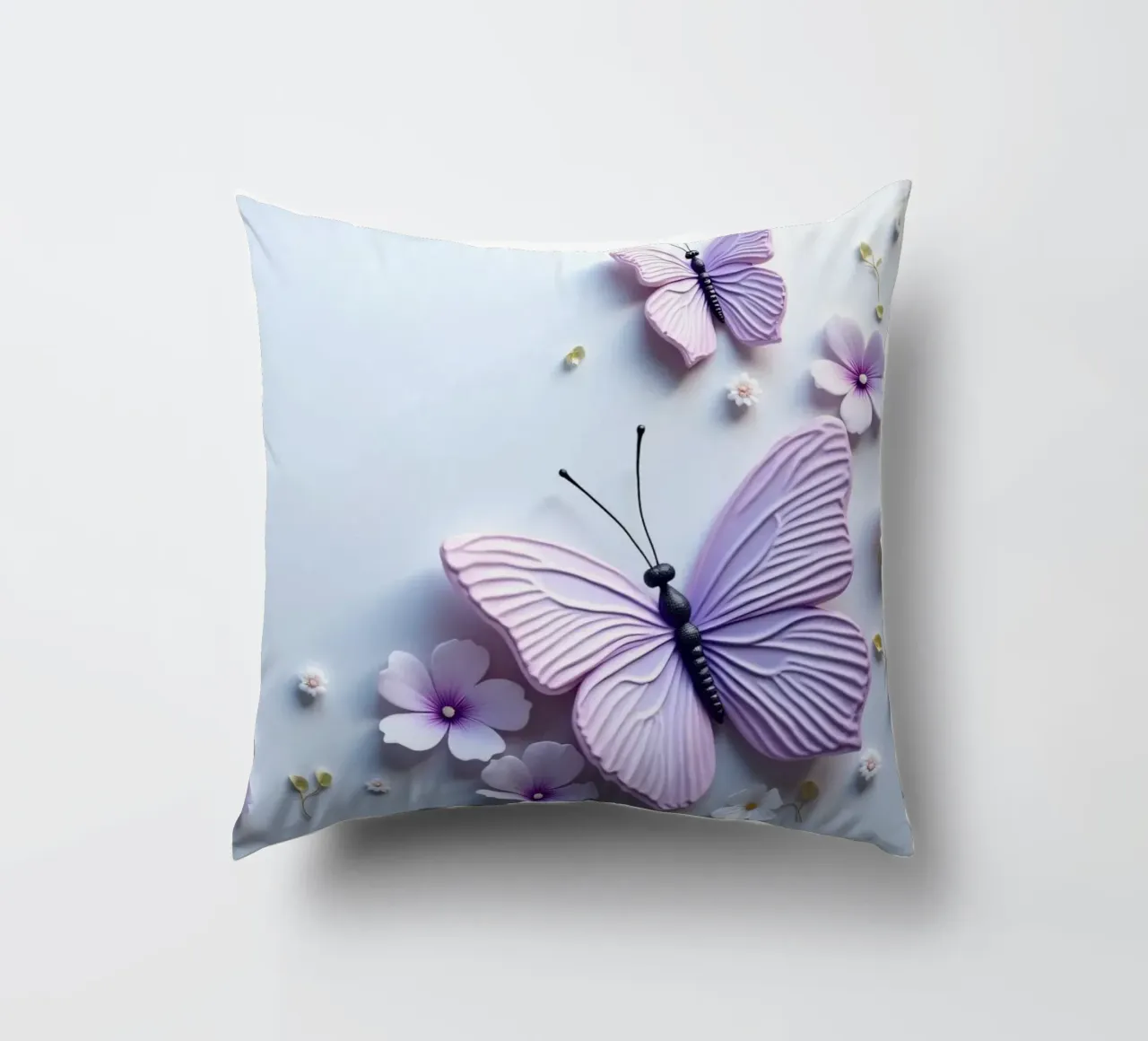 artistico Belle farfalle e fiori delicati cuscino da DesignDoodle