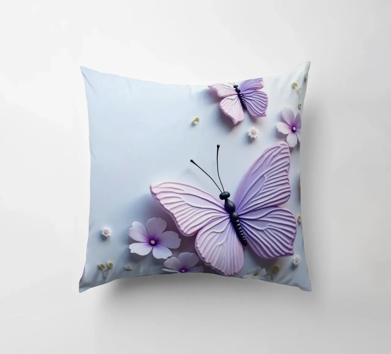artistico Belle farfalle e fiori delicati cuscino da DesignDoodle
