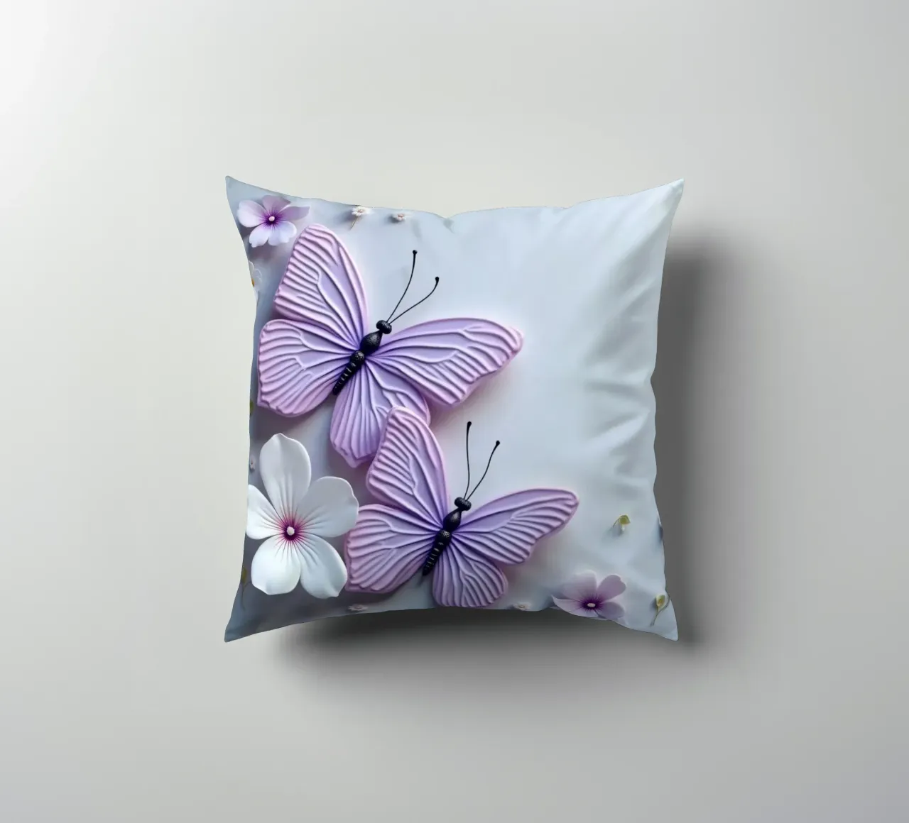 artistico Belle farfalle e fiori delicati cuscino da DesignDoodle