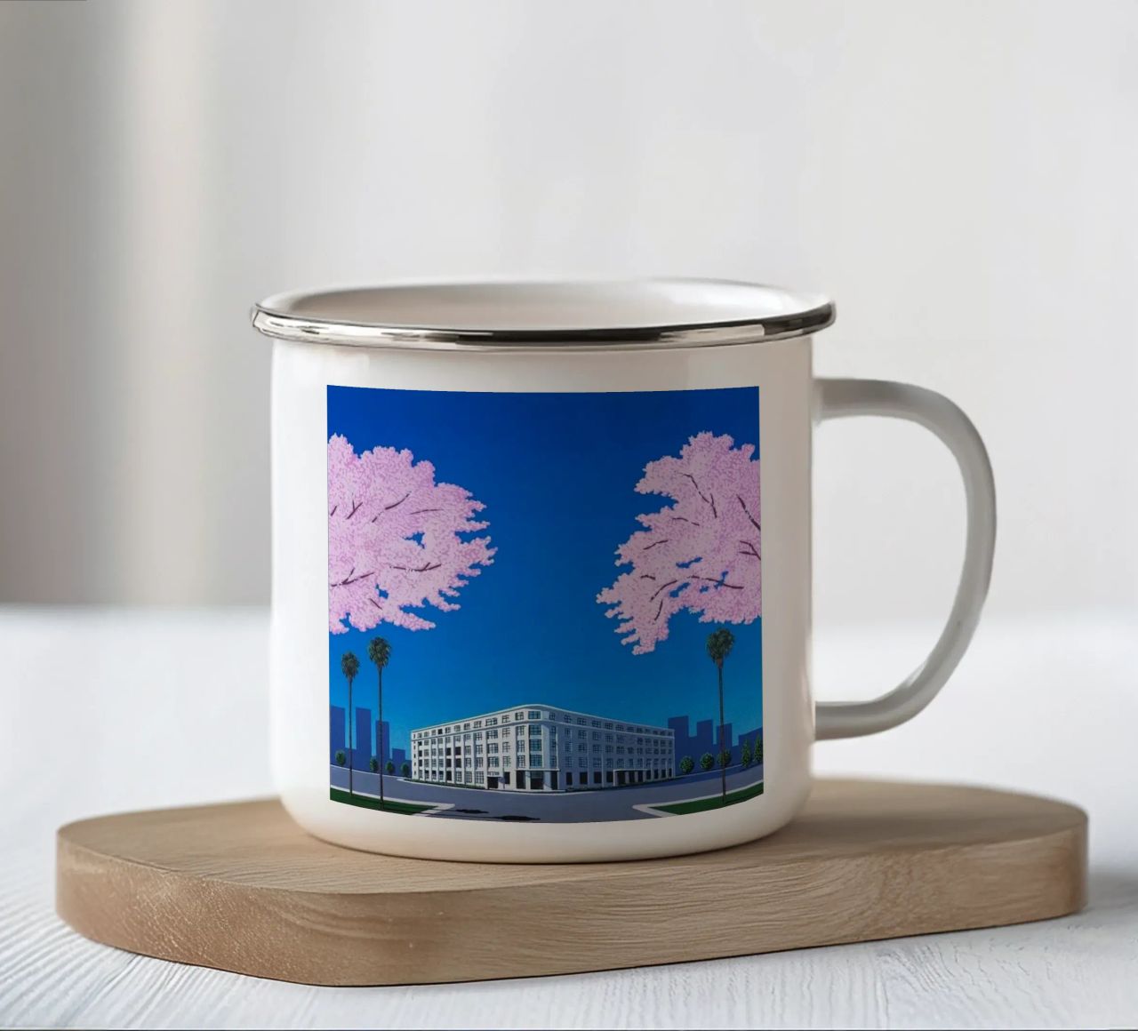 Sakura Hiroshi Nagai tazza in smalto da Perdana shop