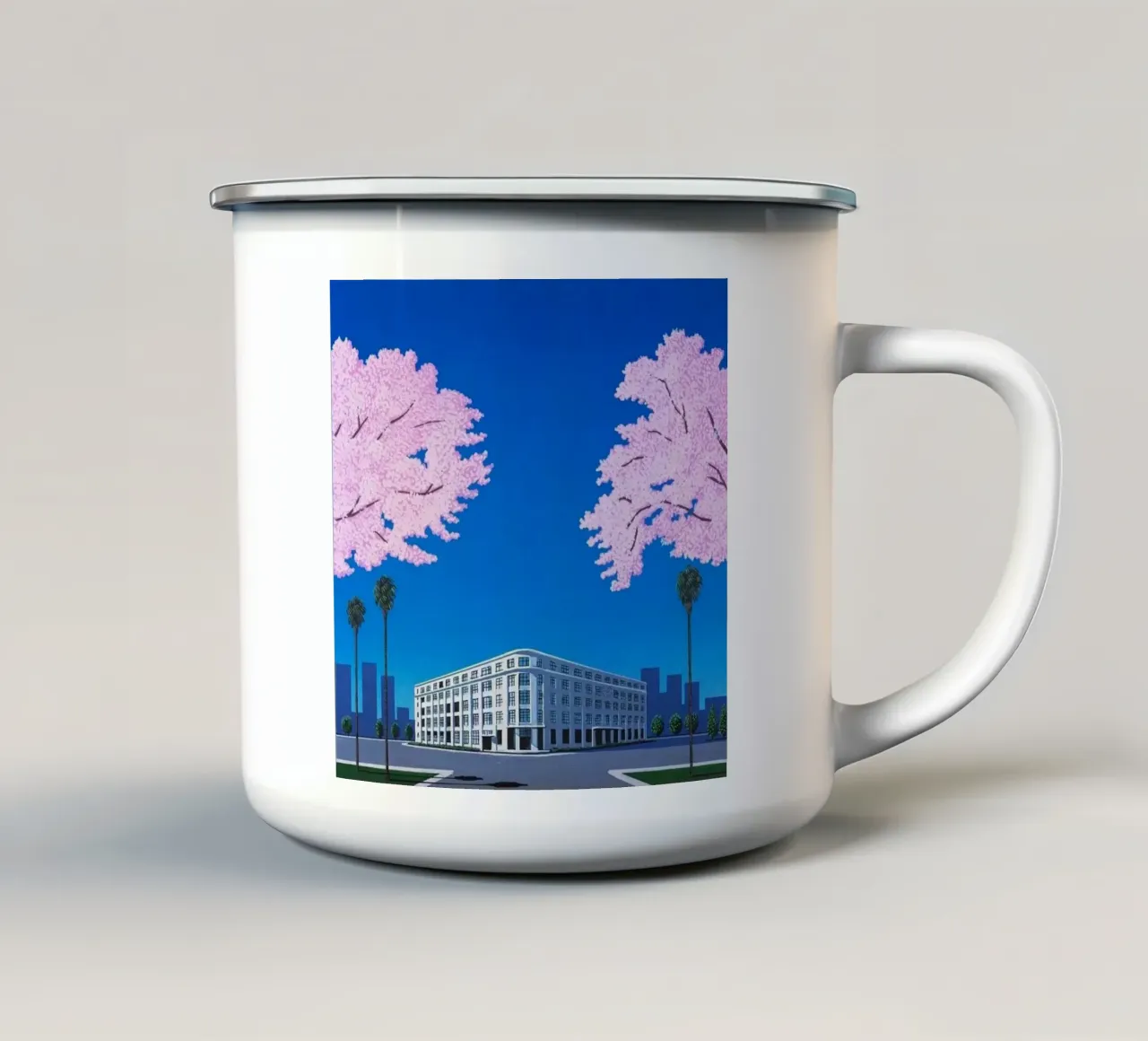 Sakura Hiroshi Nagai enamel mug by Perdana shop