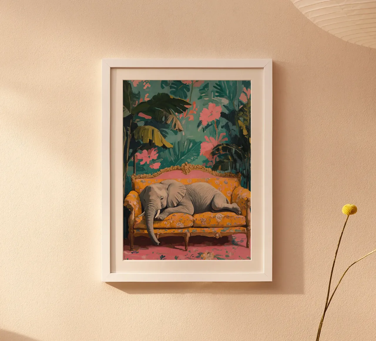 Eléphant : une heure de géant confortable poster de Nikis Art Studio