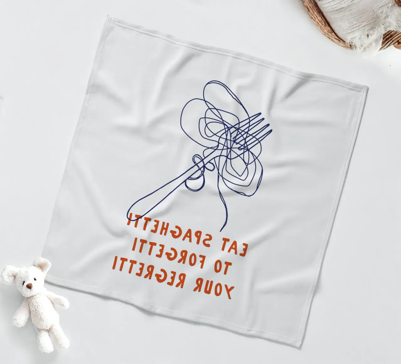 Come espaguetis para olvidar la decoración de tu cocina Regretti manta de franela de THE MOTIVATED TYPE