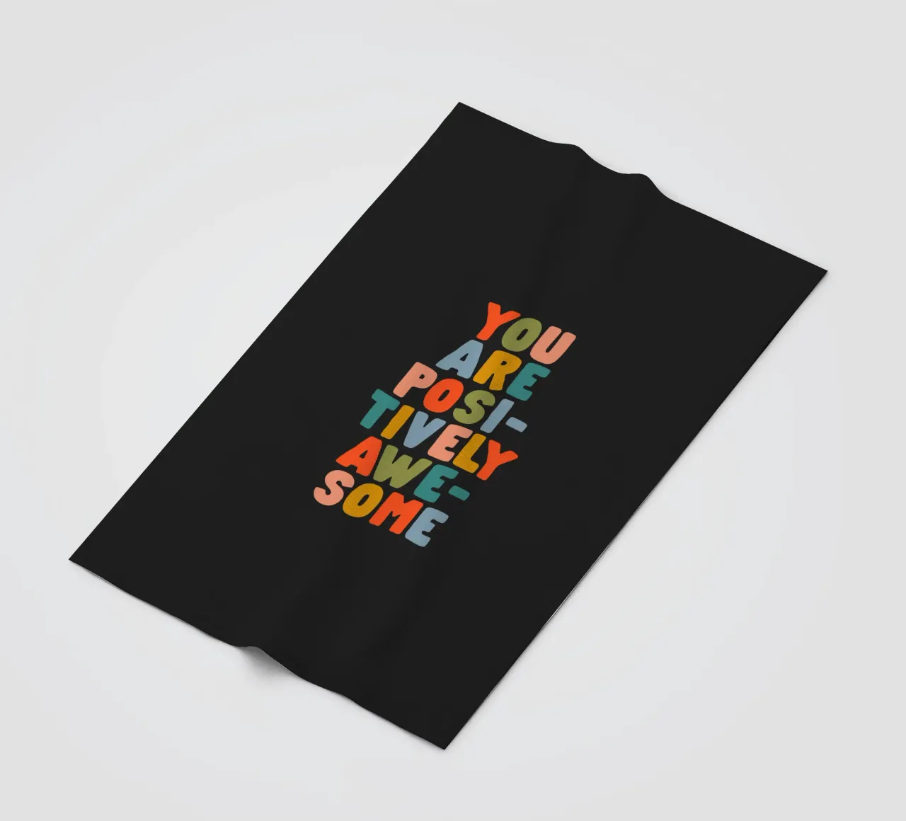 You Are Positively Awesome Colourful Typography Print fleece blanket by THE MOTIVATED TYPE