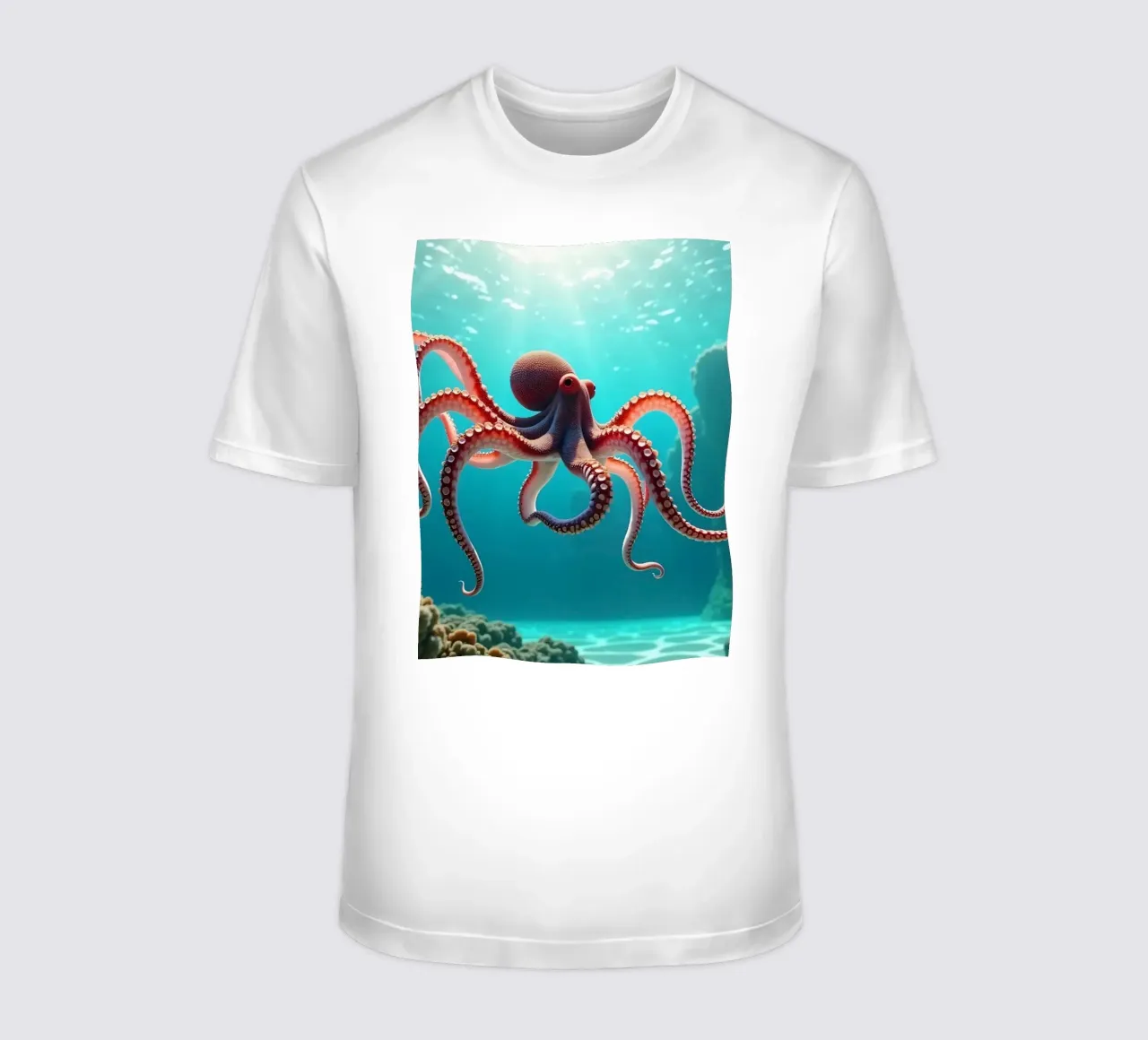 polpo che nuota con grazia nella barriera corallina t-shirt da DesignDoodle