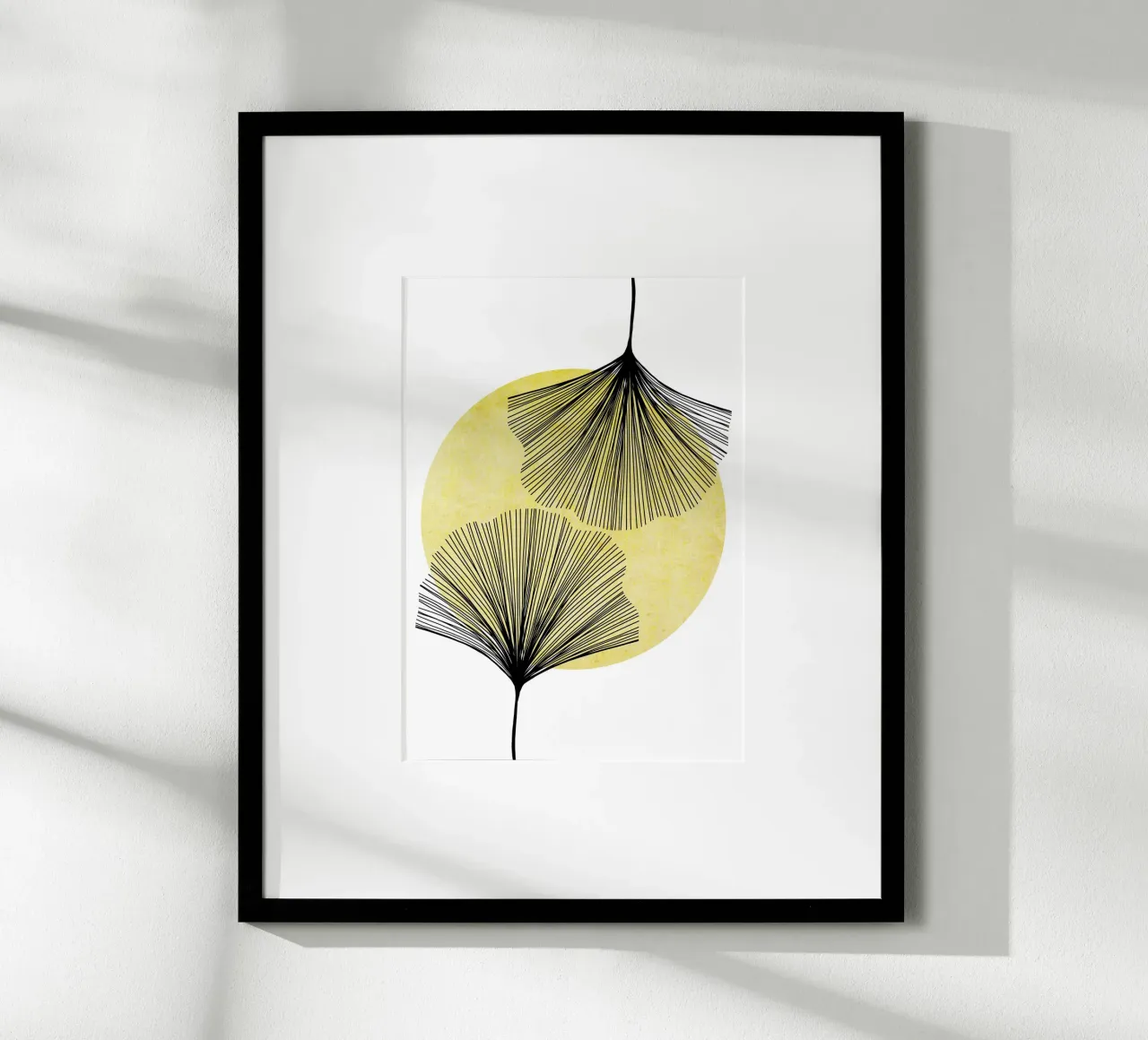 Gingkgo sun Poster mit Kunststoffrahmen von BAINAI
