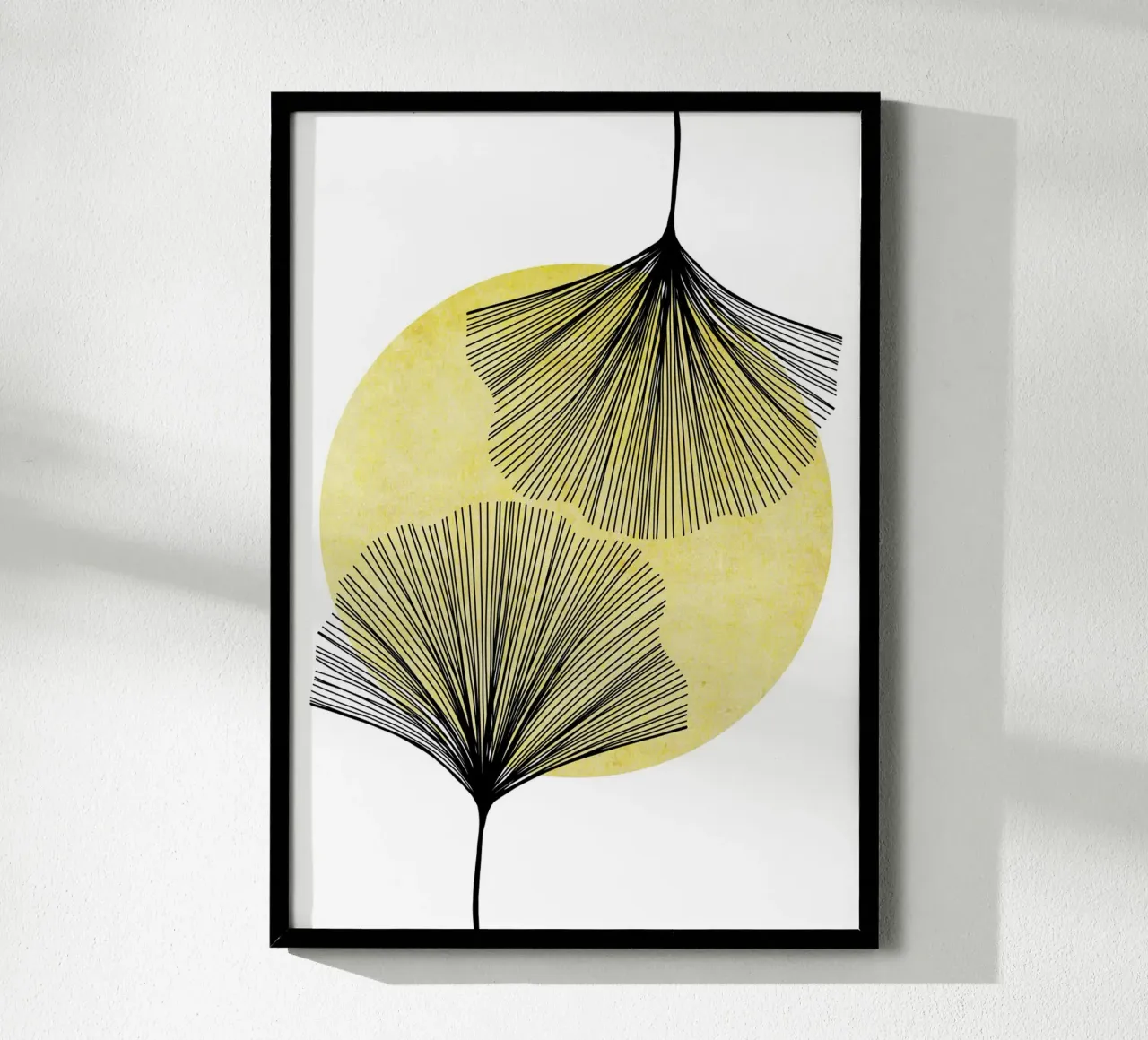 Gingkgo sun Poster mit Kunststoffrahmen von BAINAI
