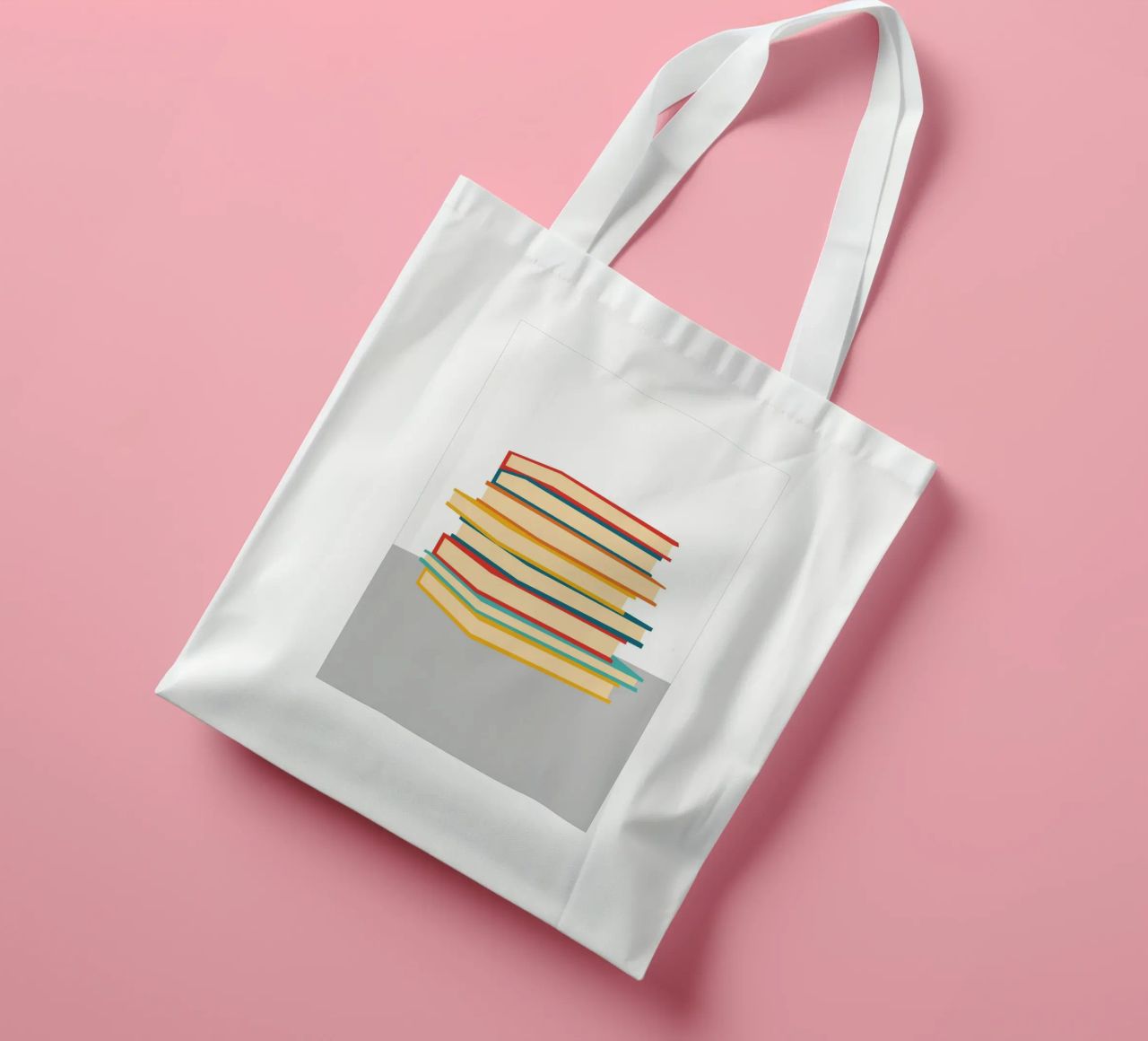 Stack Book Minimalist borsa in juta da galihstudio