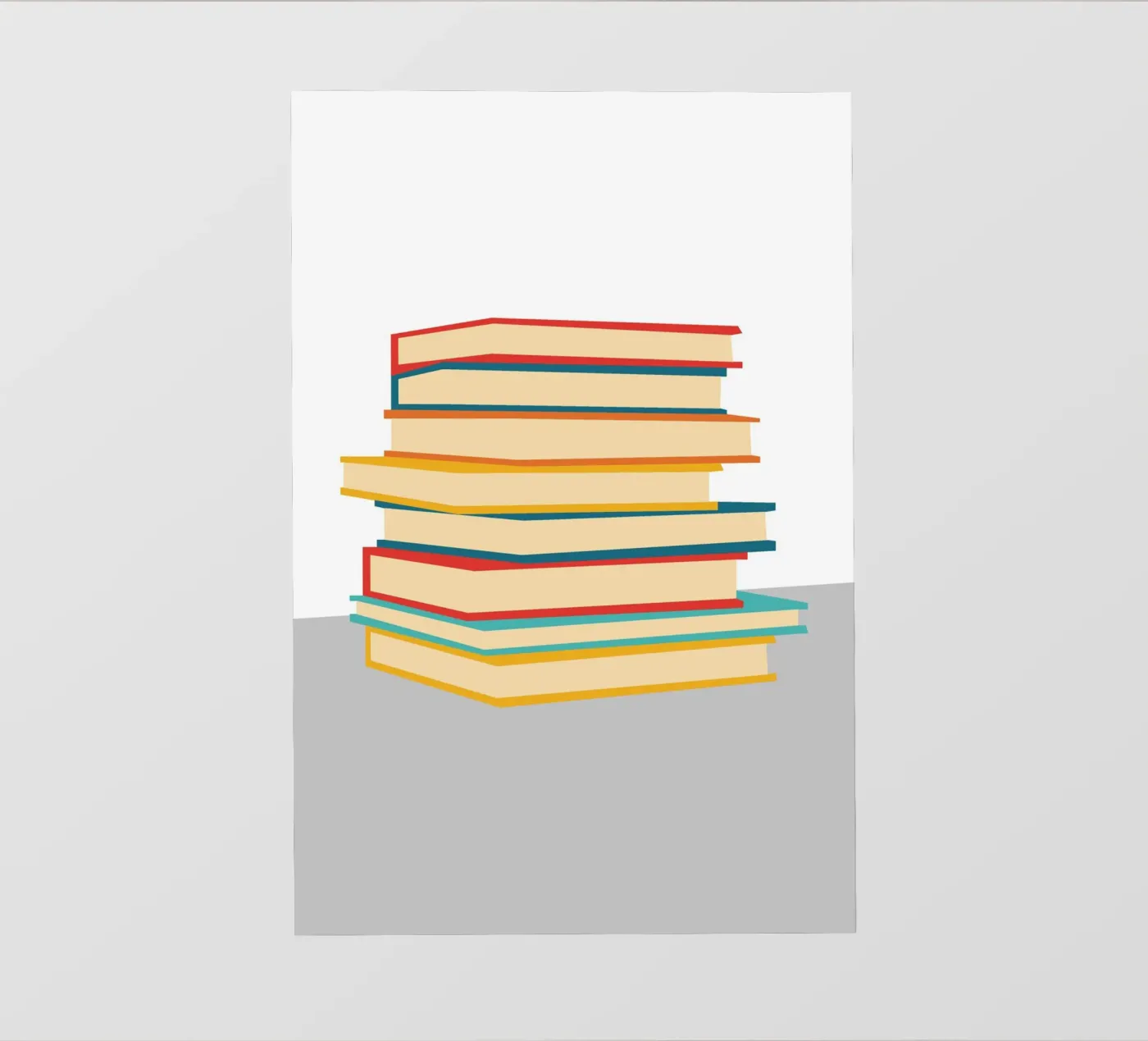 Stack Book Minimalist fotobehang van galihstudio