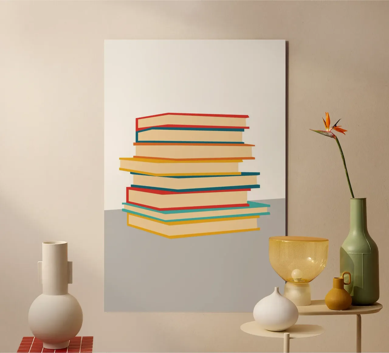 Stack Book Minimalist alluminio dibond da galihstudio