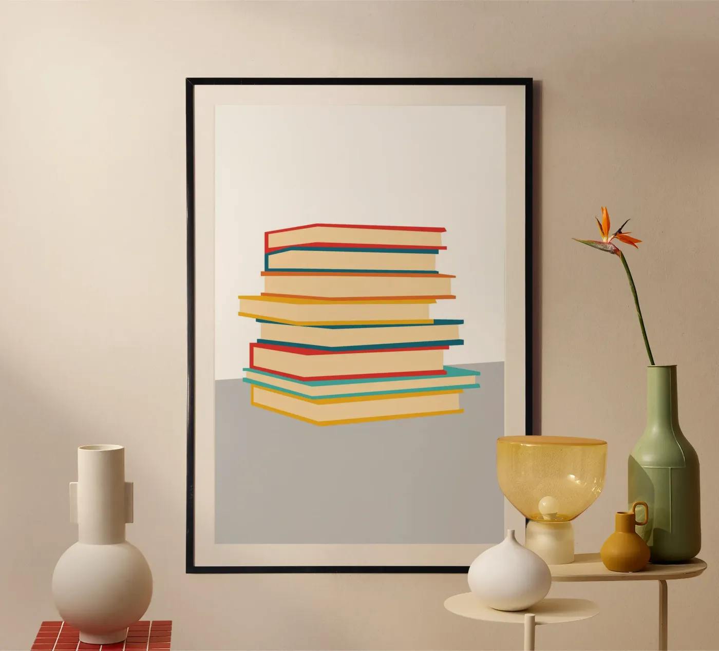 Stack Book Minimalist poster de galihstudio