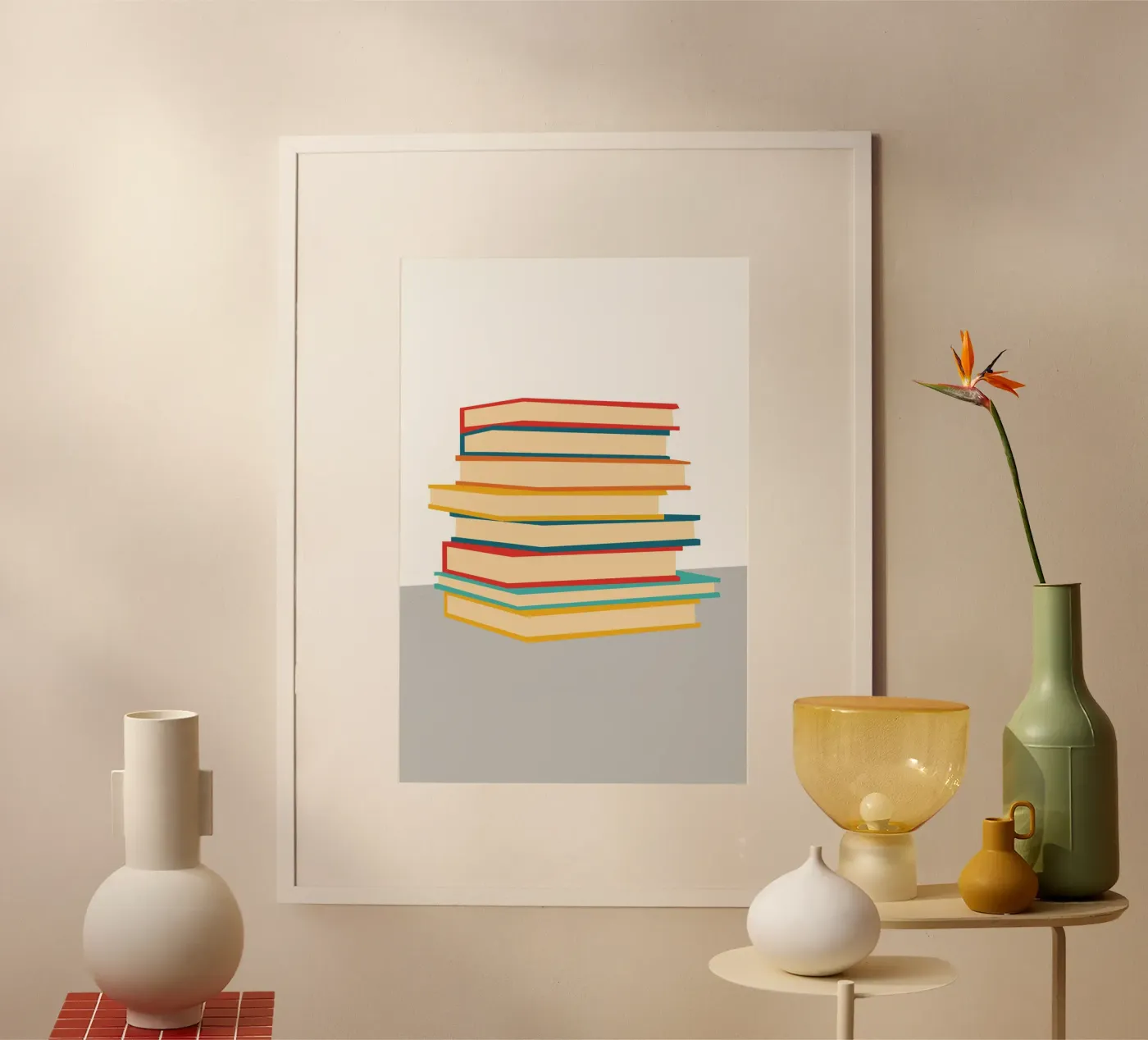 Stack Book Minimalist poster de galihstudio