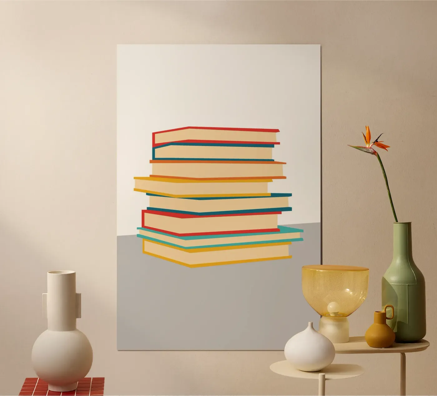 Stack Book Minimalist poster by galihstudio