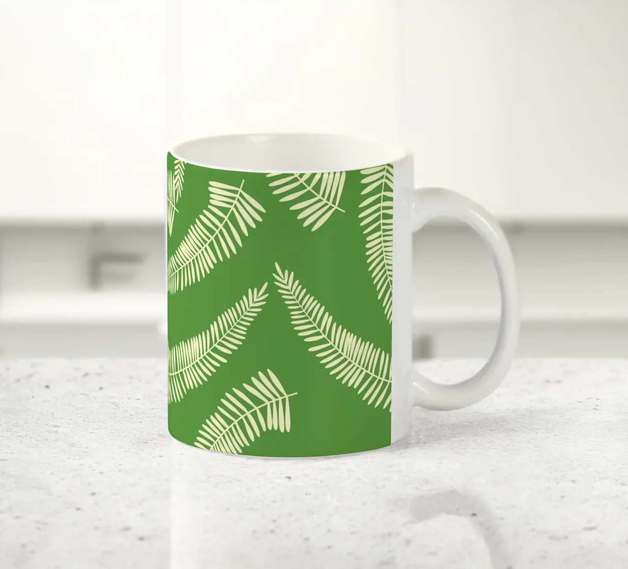 Foglie di palma verde tazza in ceramica da EDMPROJECT