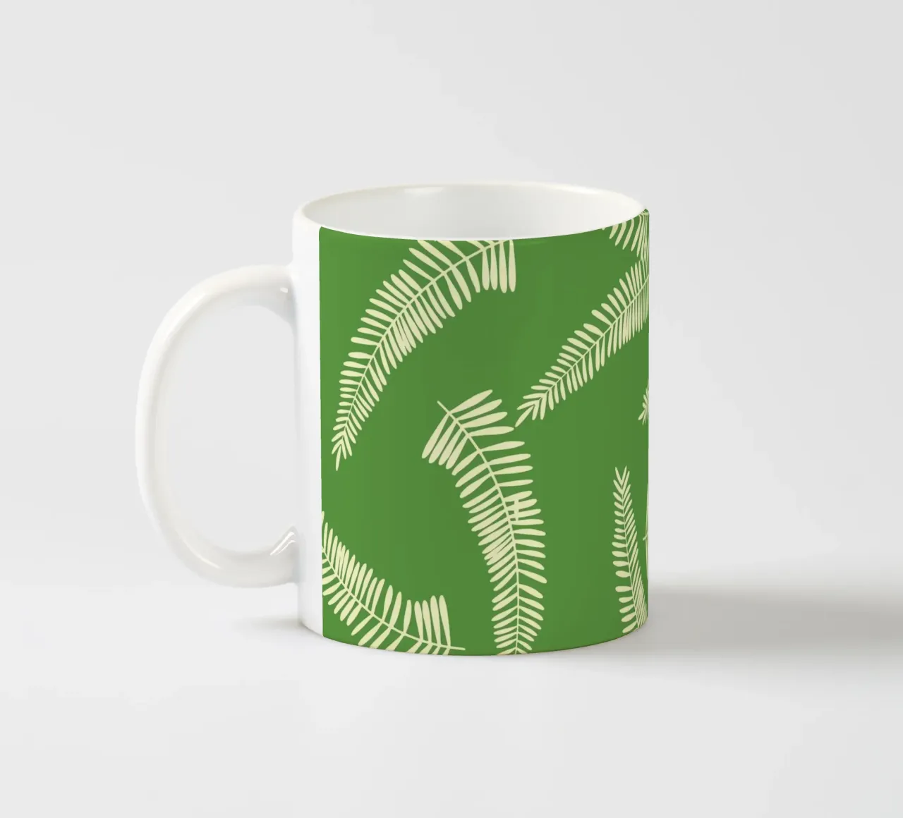 Foglie di palma verde tazza in ceramica da EDMPROJECT