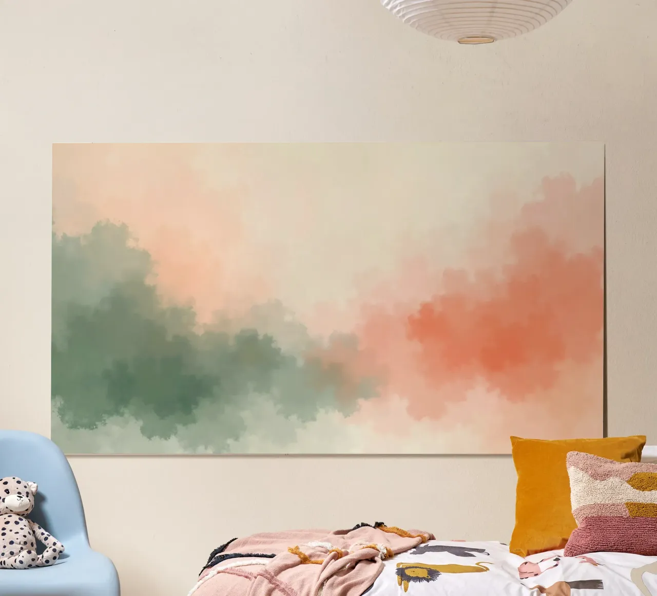 Abstract watercolor design featuring soft pastel colors blen hahnemühle by DesignDoodle