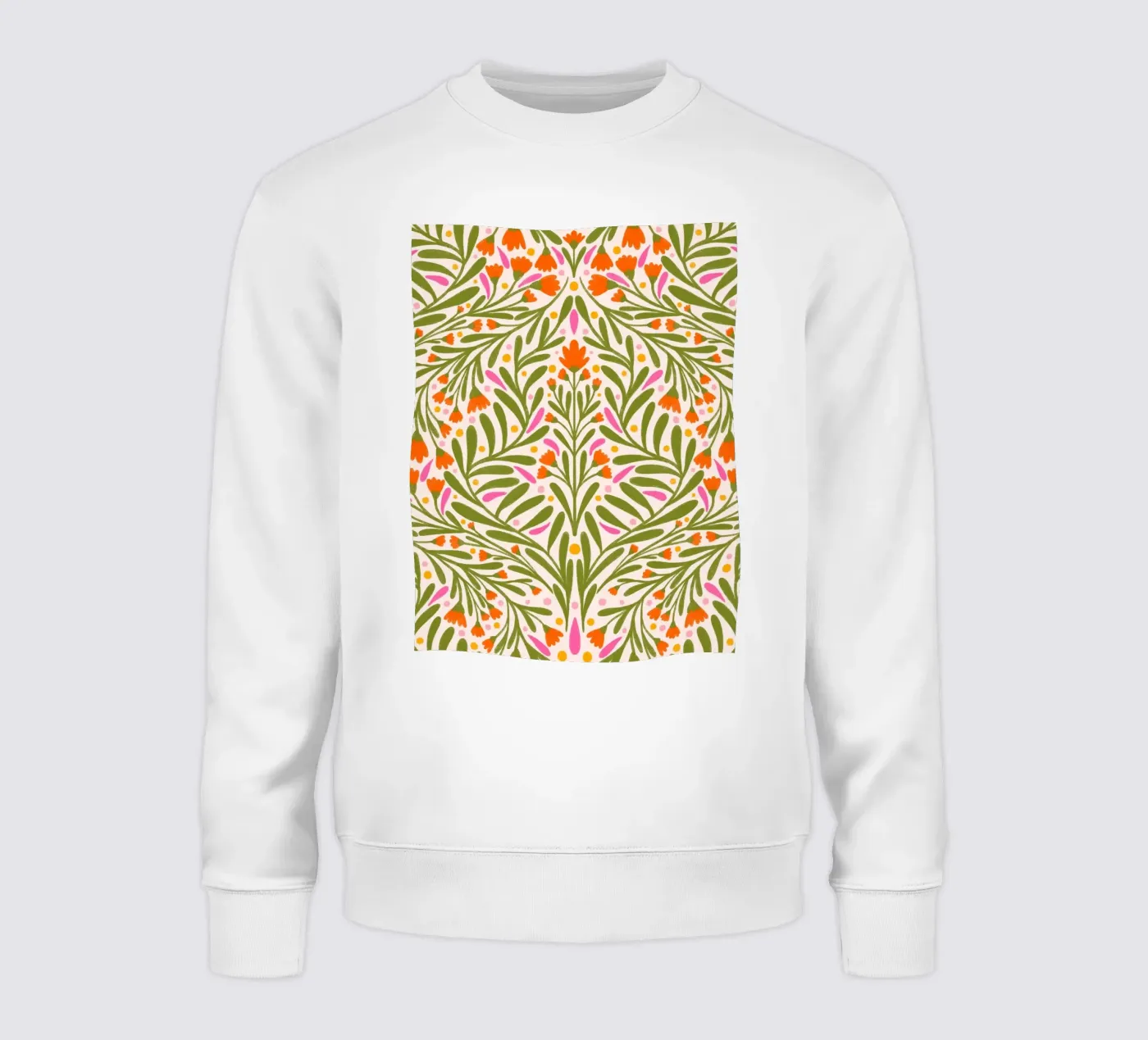 Spring flowers pattern sweatshirt by Wackapacka