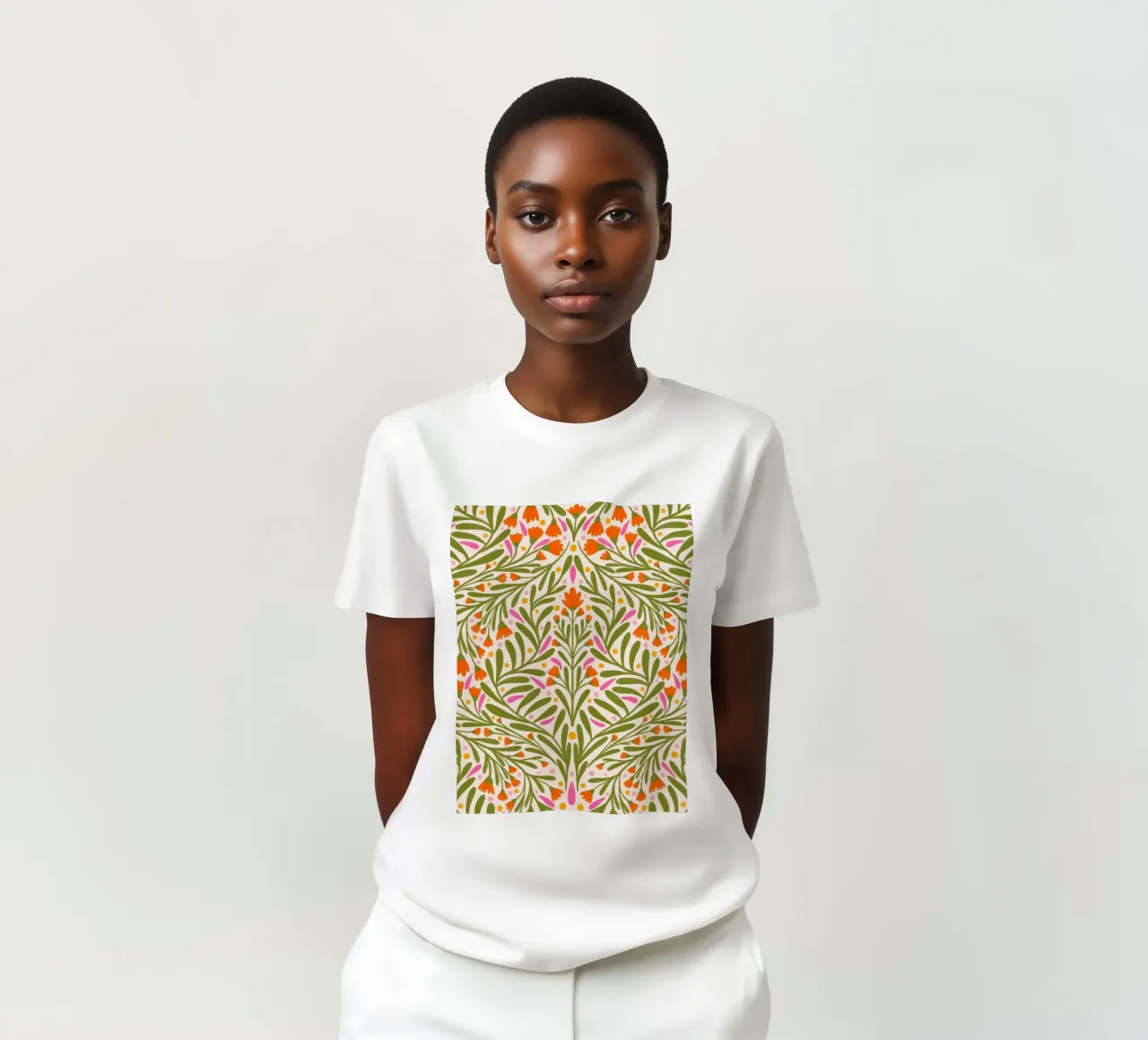 Spring flowers pattern t-shirt by Wackapacka