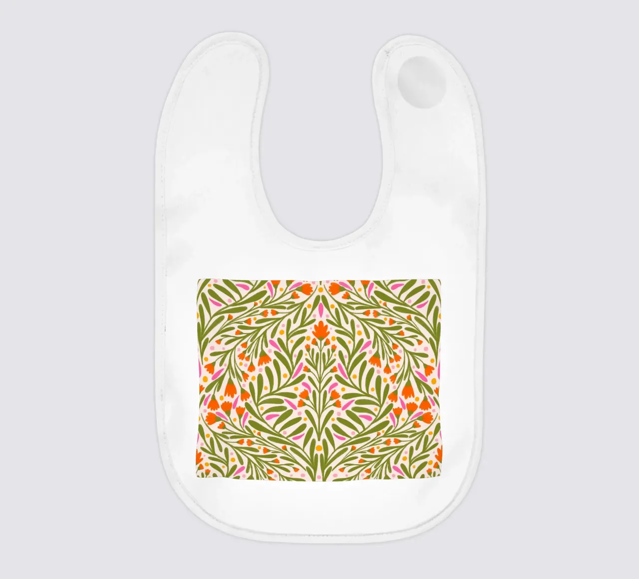 Spring flowers pattern Babylätzchen von Wackapacka