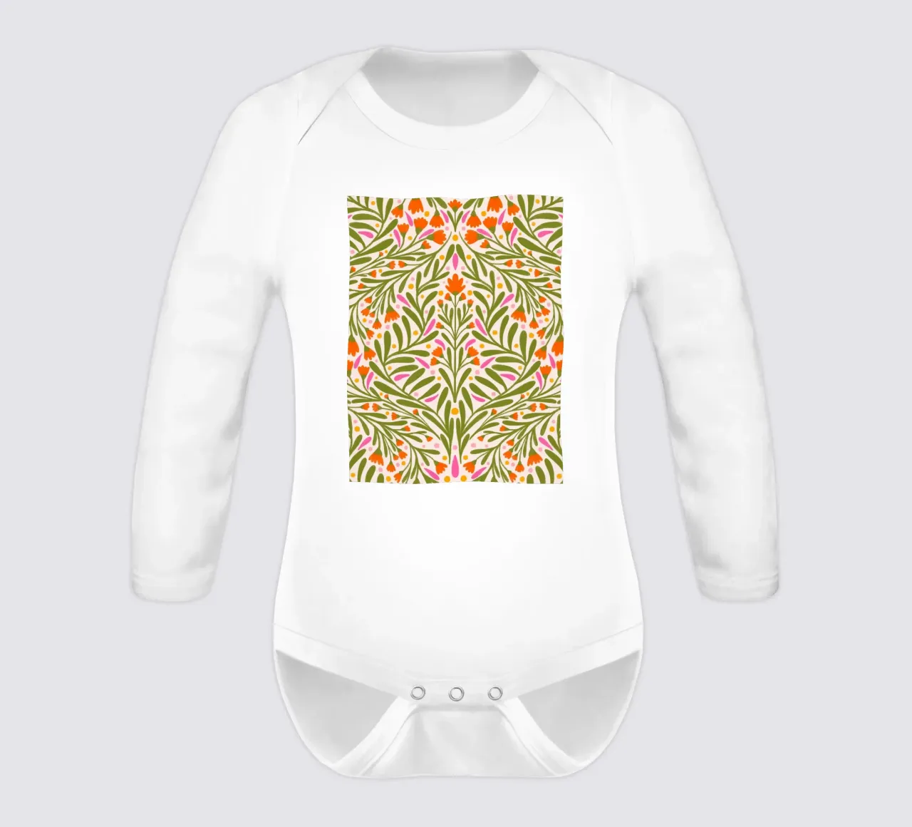 Motif de fleurs printanières body manches longues de Wackapacka