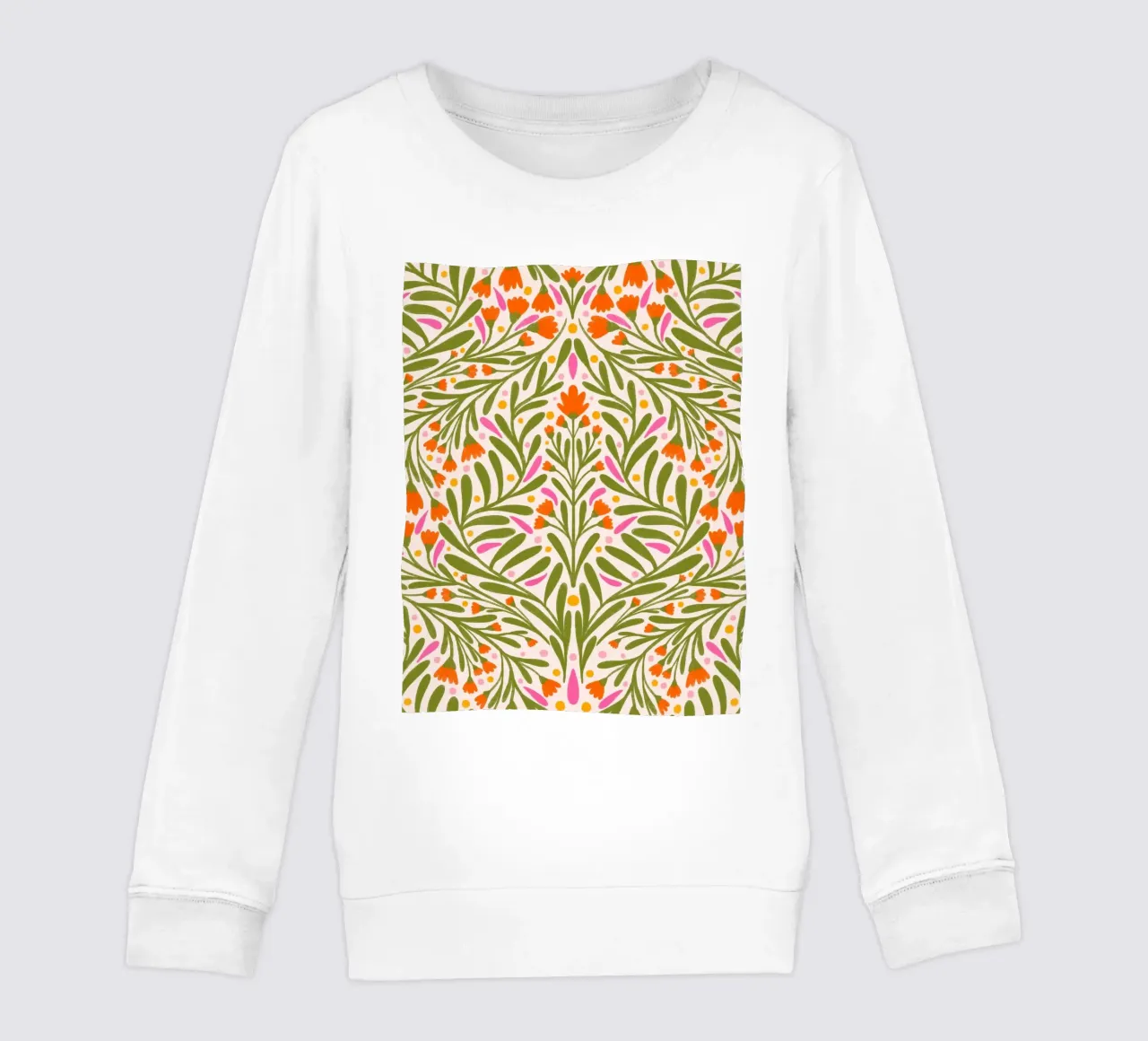 Spring flowers pattern kids sweatshirt by Wackapacka