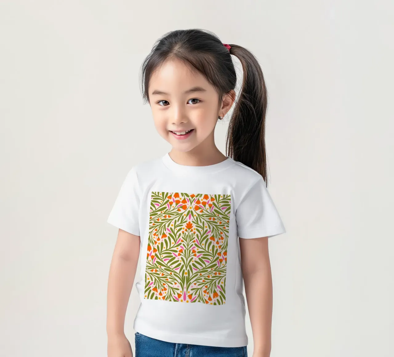 Motivo dei fiori di primavera t-shirt bambini da Wackapacka
