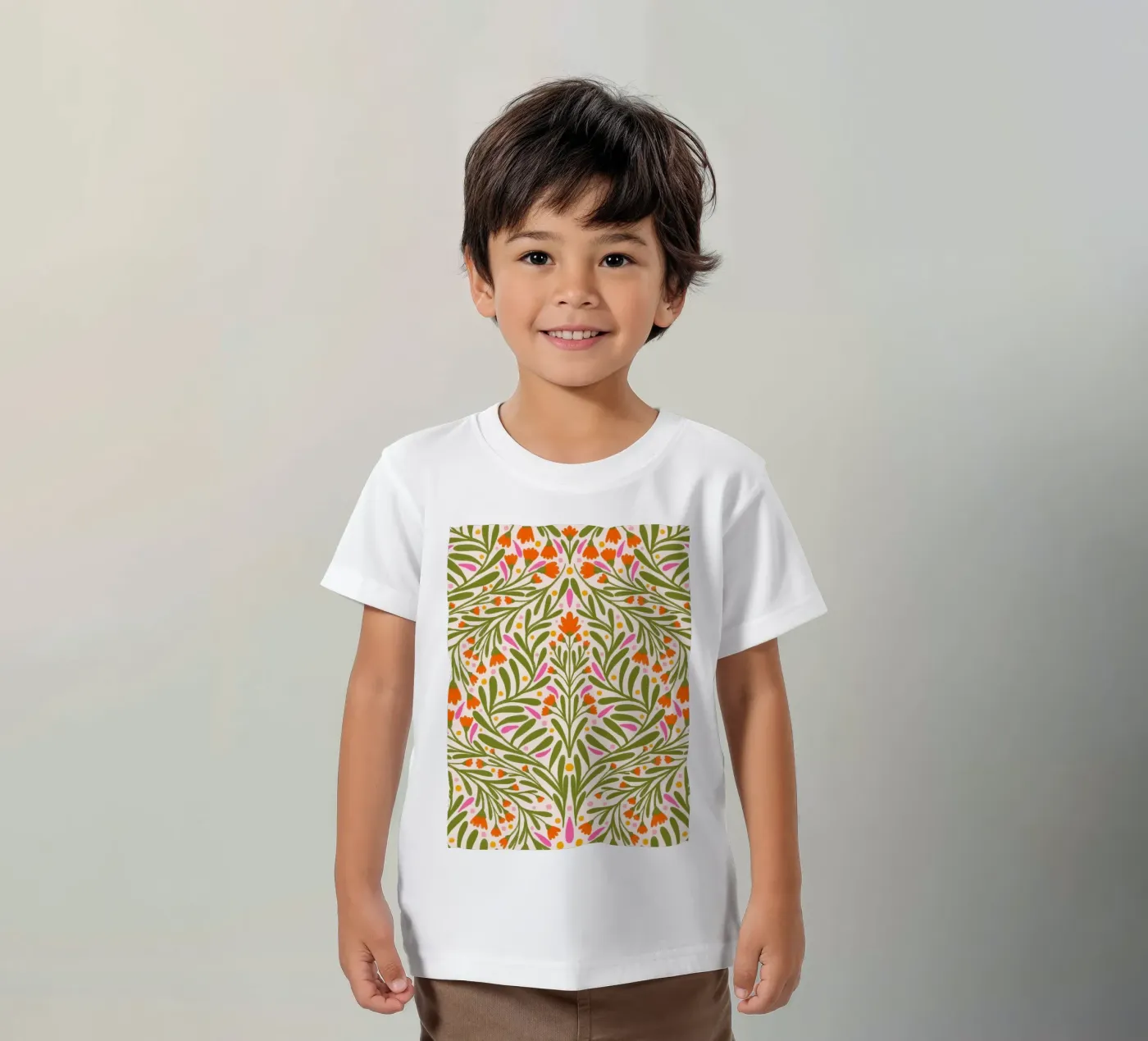 Spring flowers pattern kids t-shirt by Wackapacka