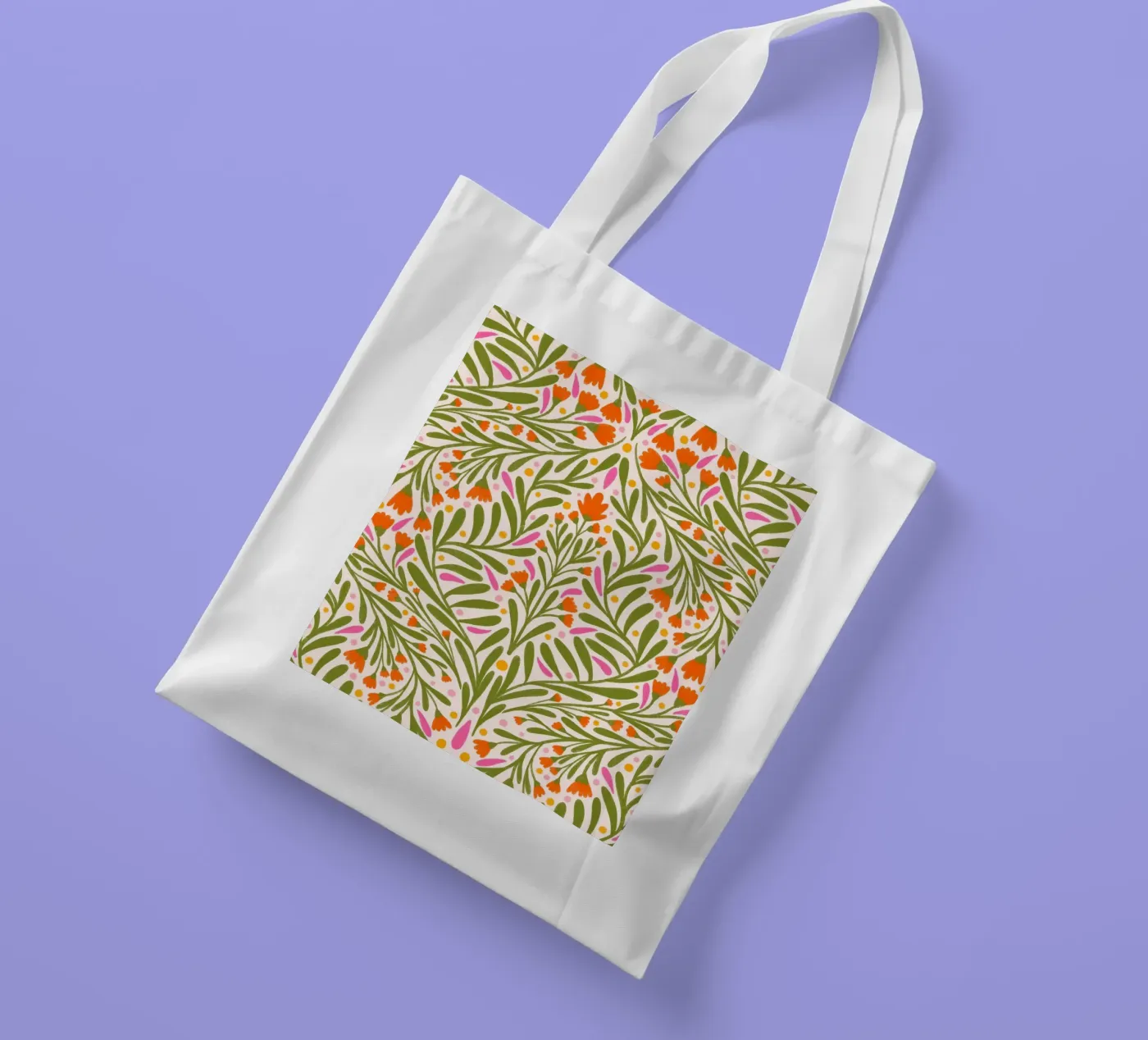 Spring flowers pattern tote bag by Wackapacka