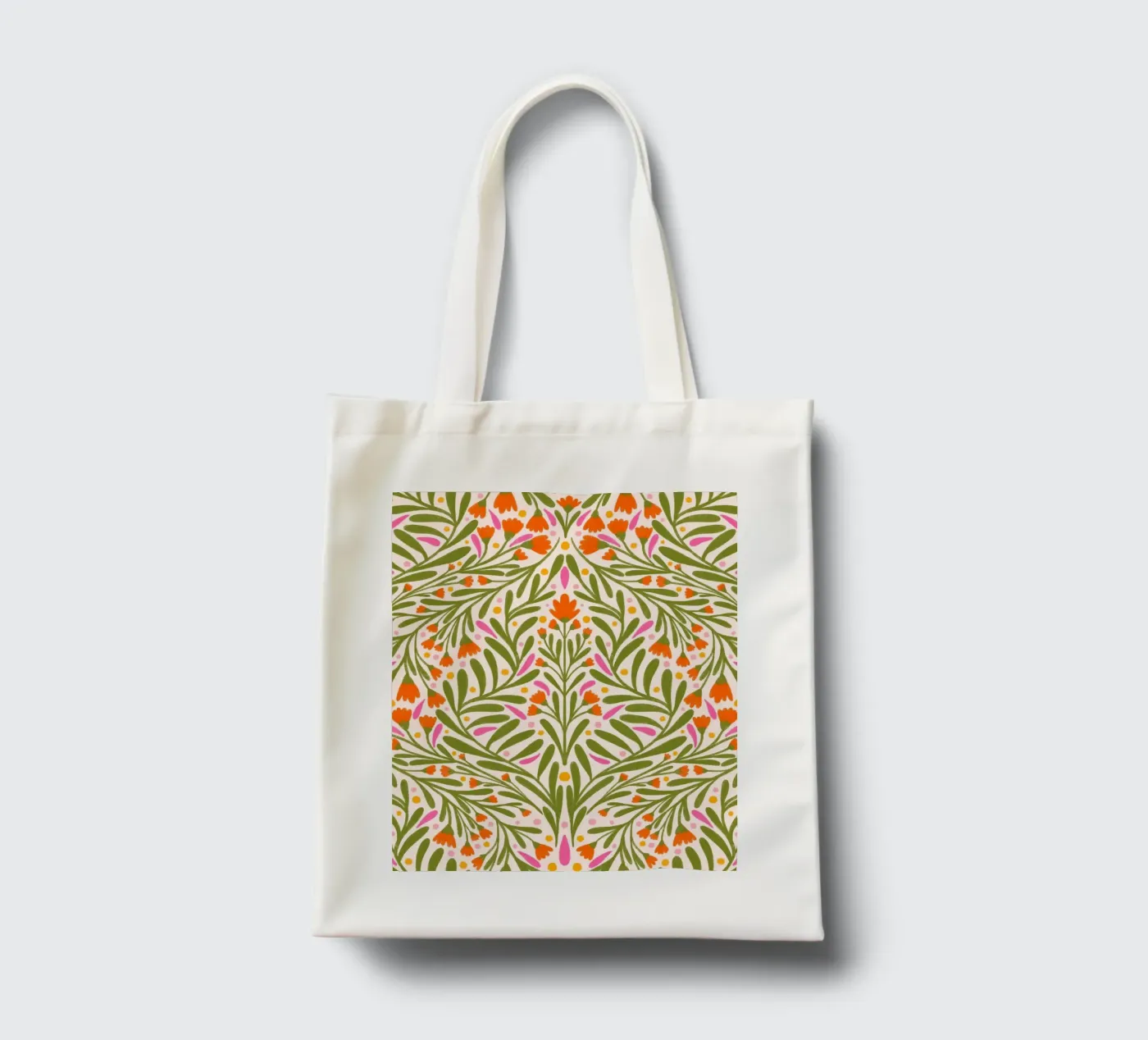 Spring flowers pattern tote bag by Wackapacka