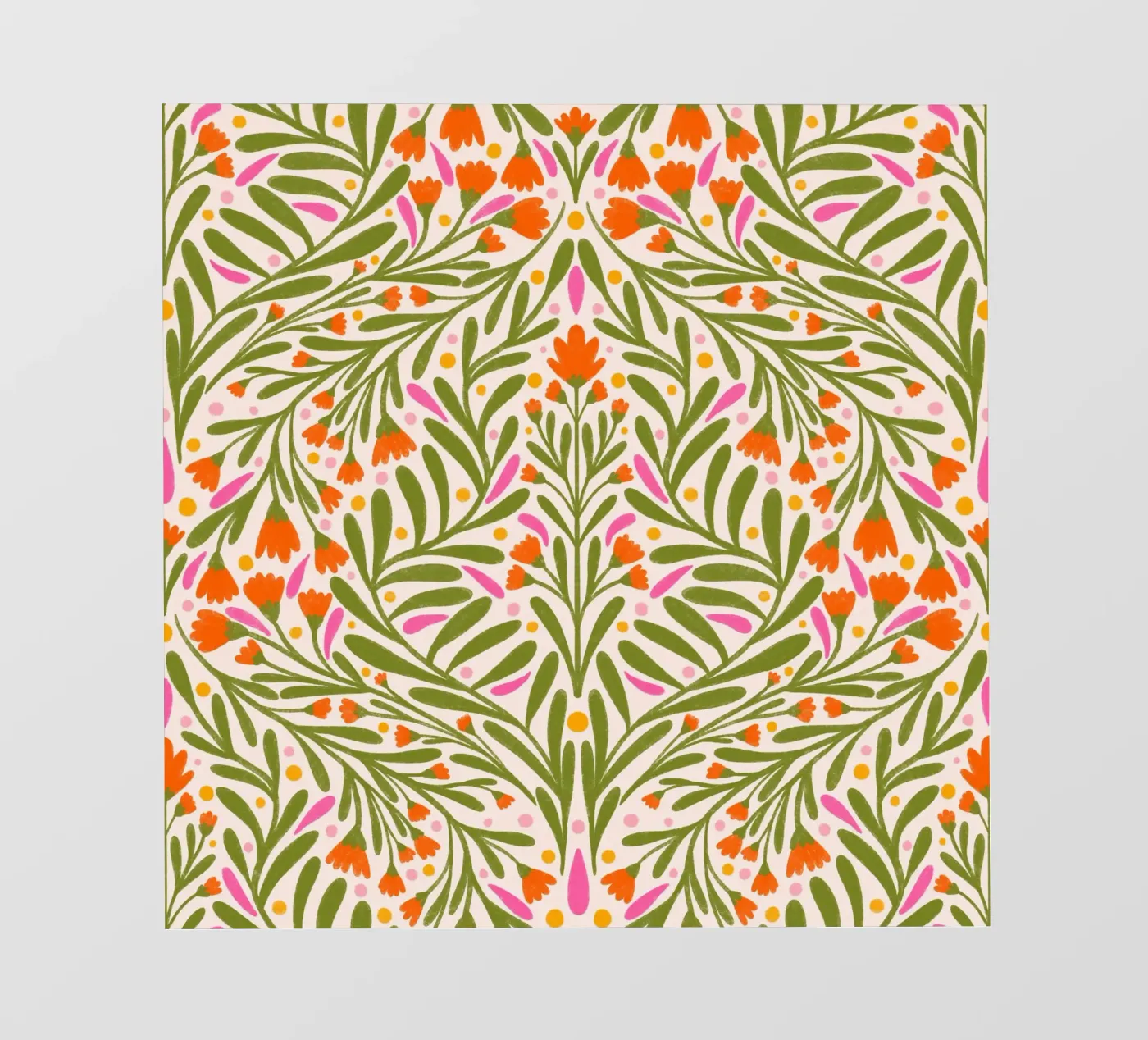 Spring flowers pattern carta da parati fotografica da Wackapacka