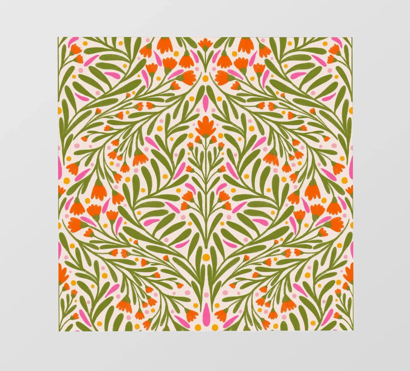 Frühlingsblumen Muster Fototapete von Wackapacka