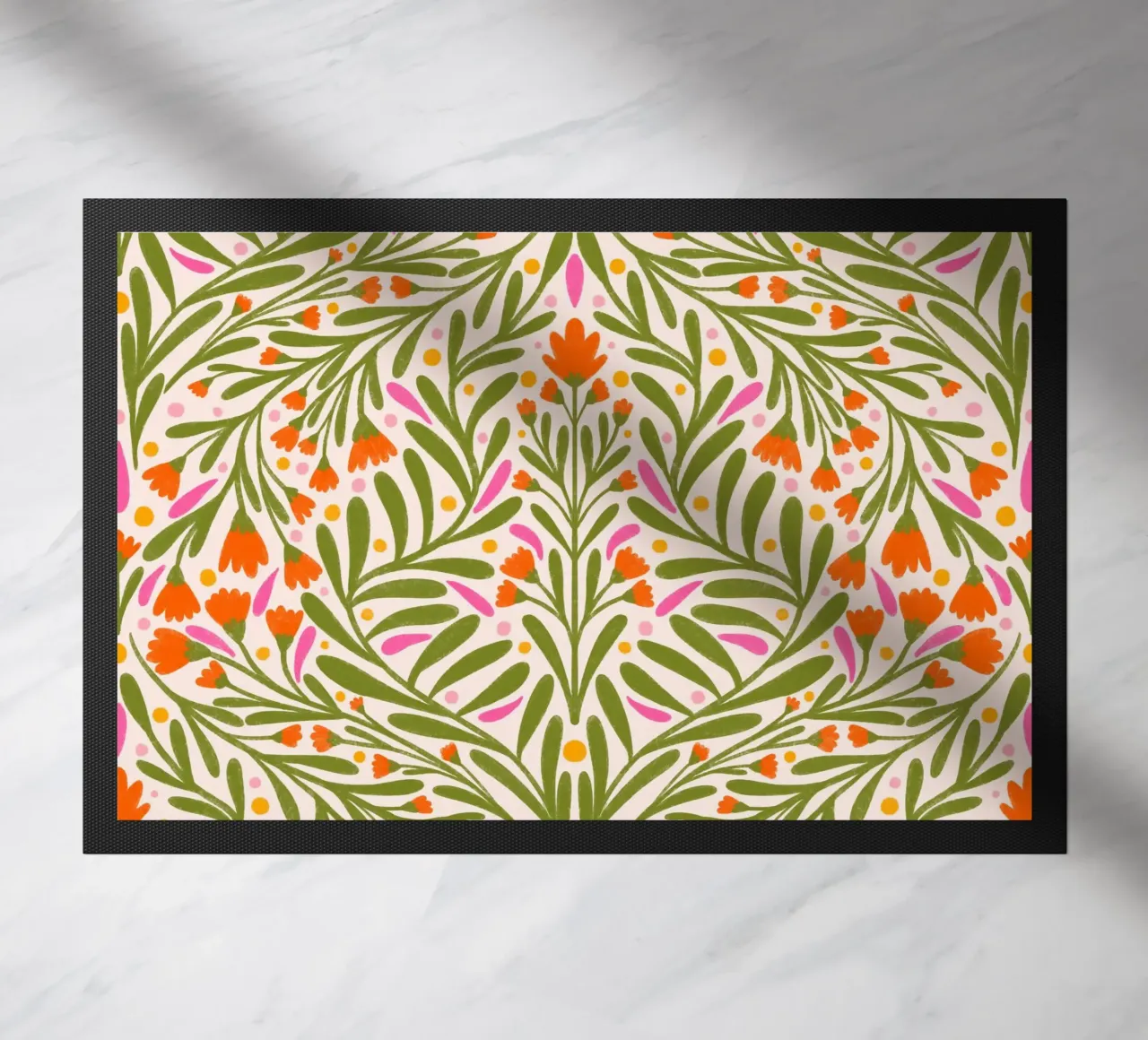 Spring flowers pattern doormat by Wackapacka