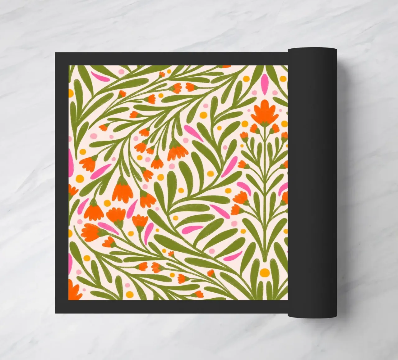 Spring flowers pattern doormat by Wackapacka